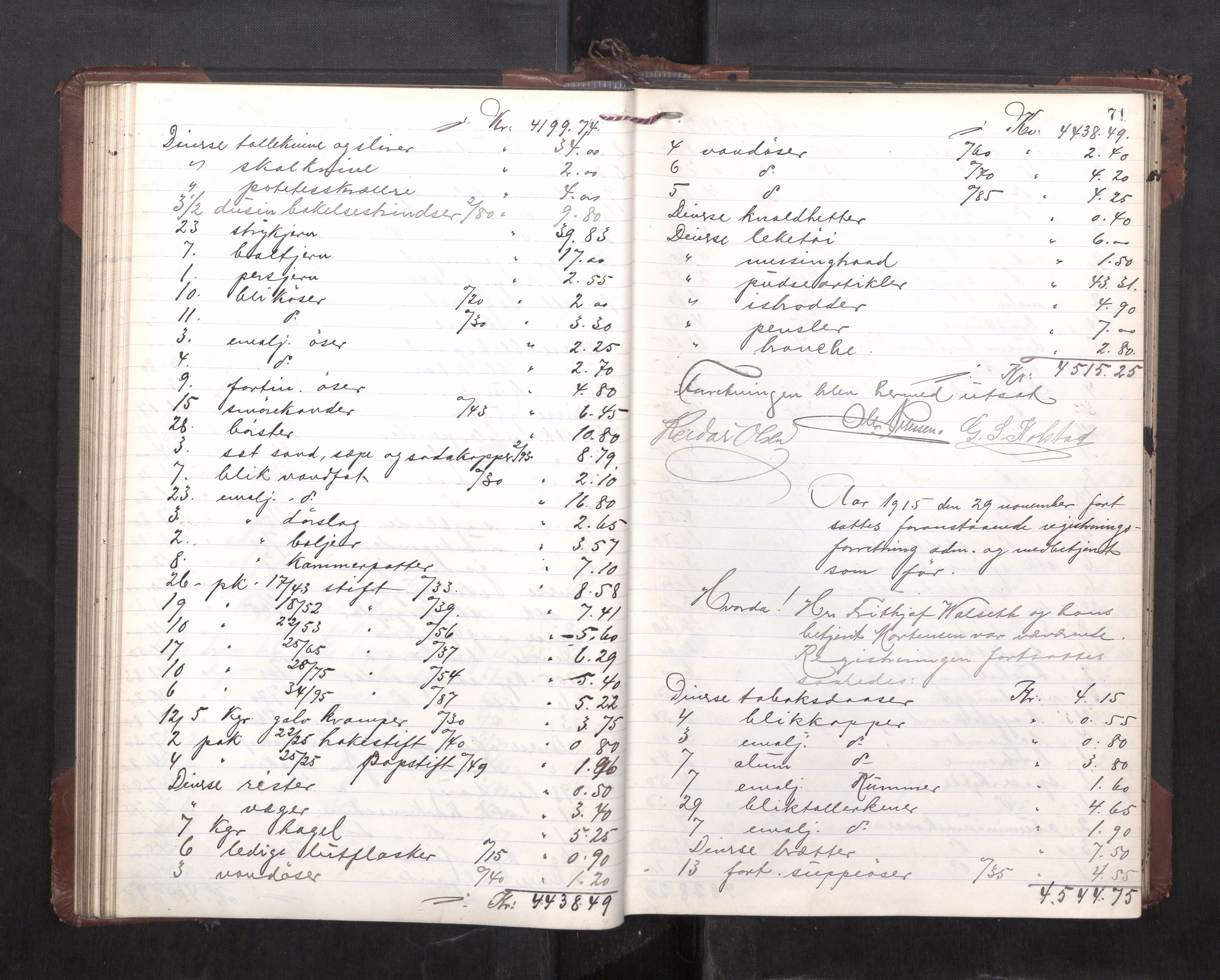 Trondheim byfogd, AV/SAT-A-0003/1/3/3C/L0036: Skifteregistreringsprotokoll - 14/4-24/9. (u/ register), 1915-1918, p. 71
