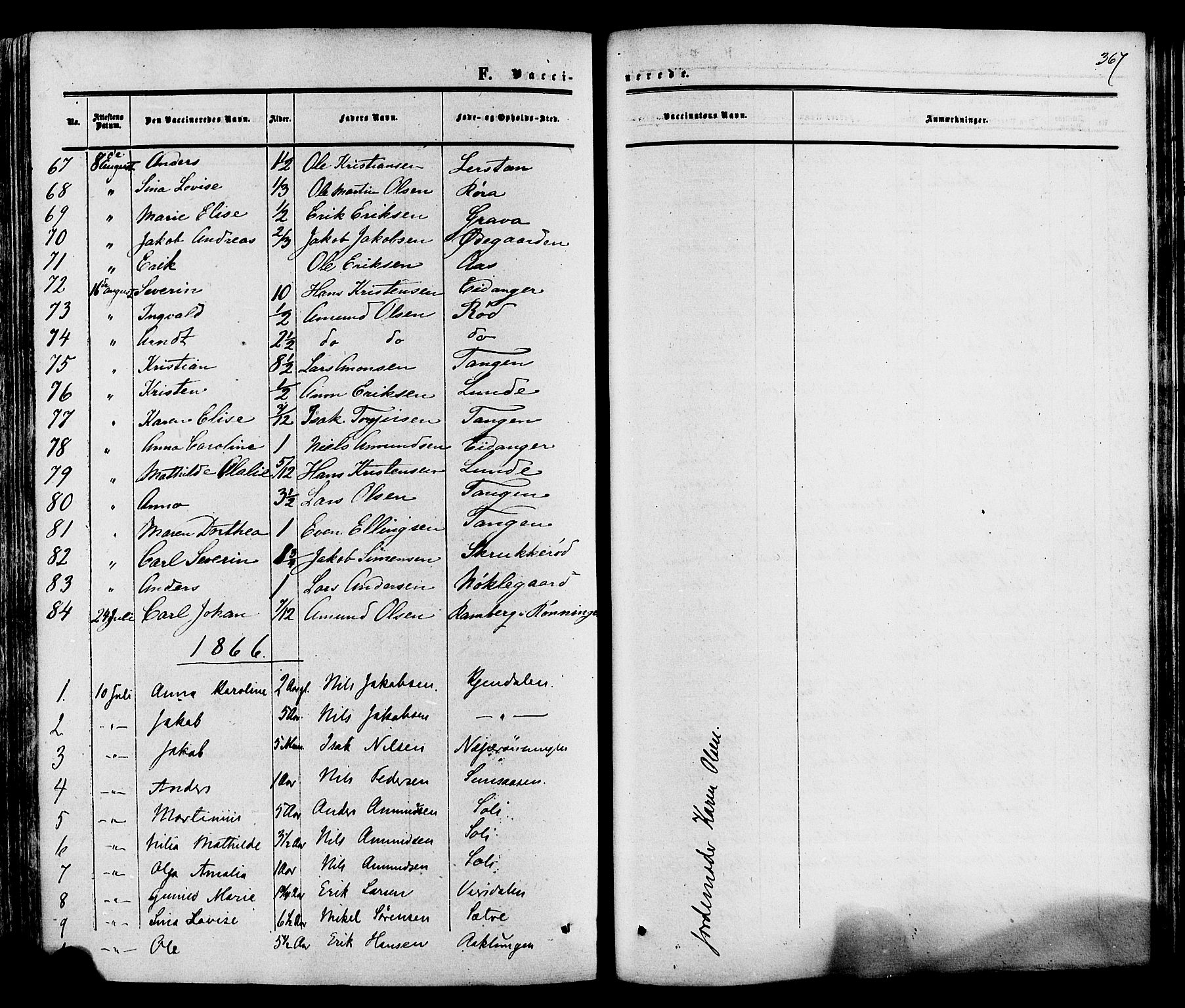 Eidanger kirkebøker, SAKO/A-261/F/Fa/L0010: Parish register (official) no. 10, 1859-1874, p. 367