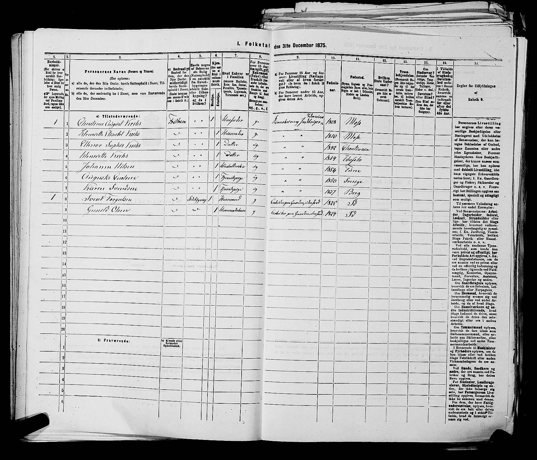 RA, 1875 census for 0116P Berg, 1875, p. 472