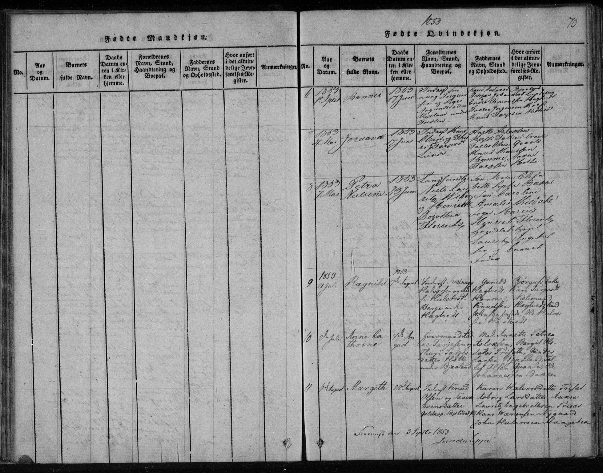 Lårdal kirkebøker, SAKO/A-284/F/Fa/L0005: Parish register (official) no. I 5, 1815-1860, p. 70