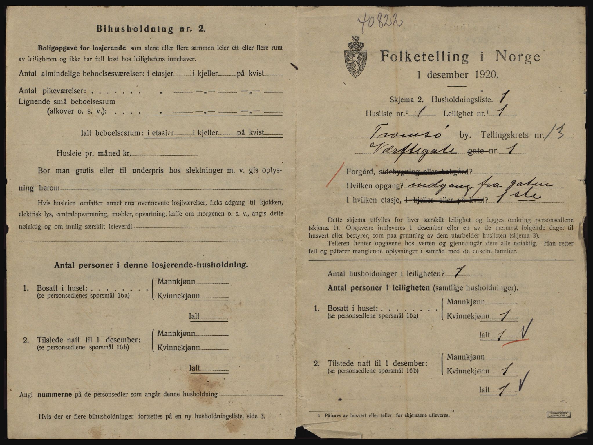 SATØ, 1920 census for Tromsø, 1920, p. 6187