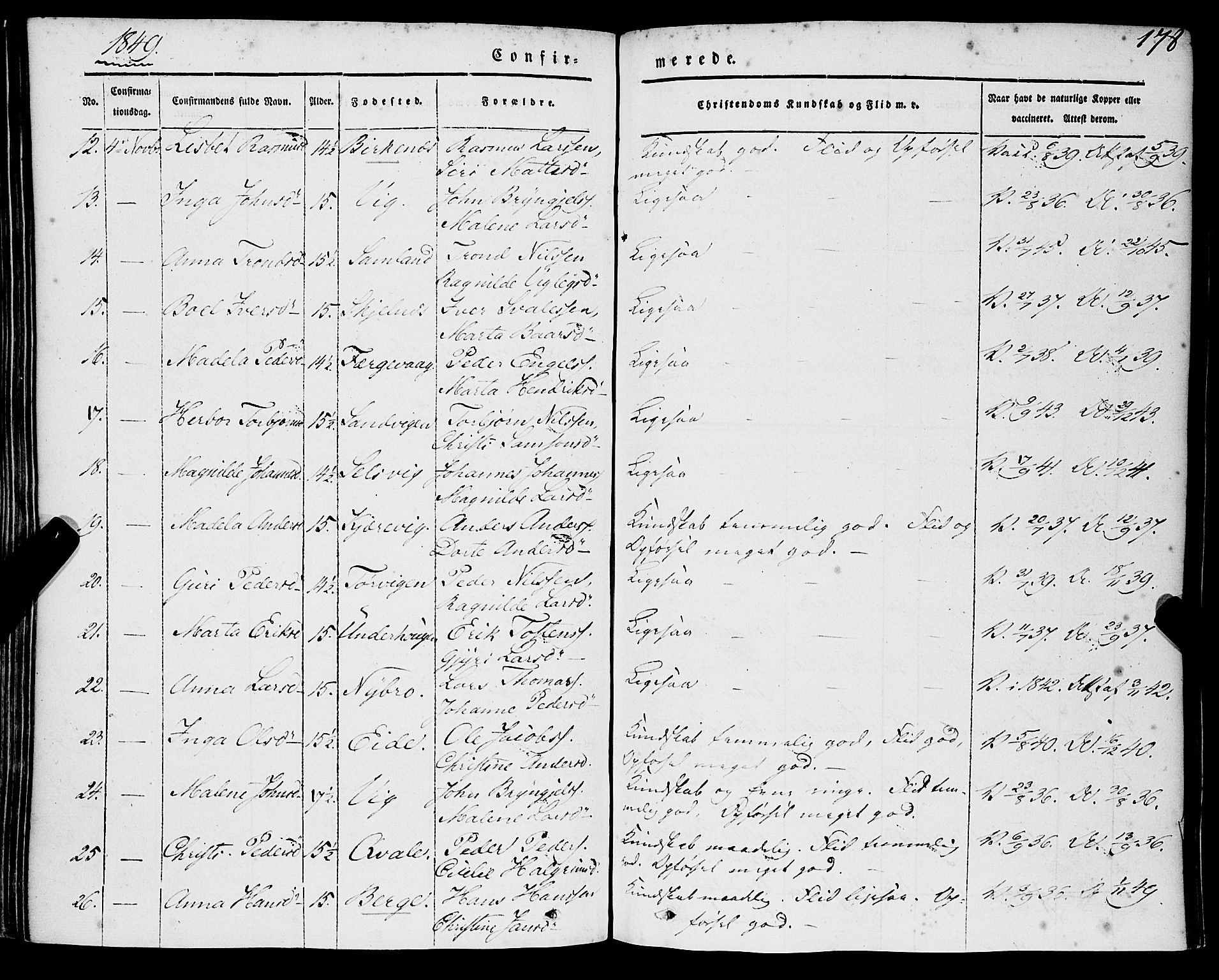 Strandebarm sokneprestembete, AV/SAB-A-78401/H/Haa: Parish register (official) no. A 7, 1844-1872, p. 178