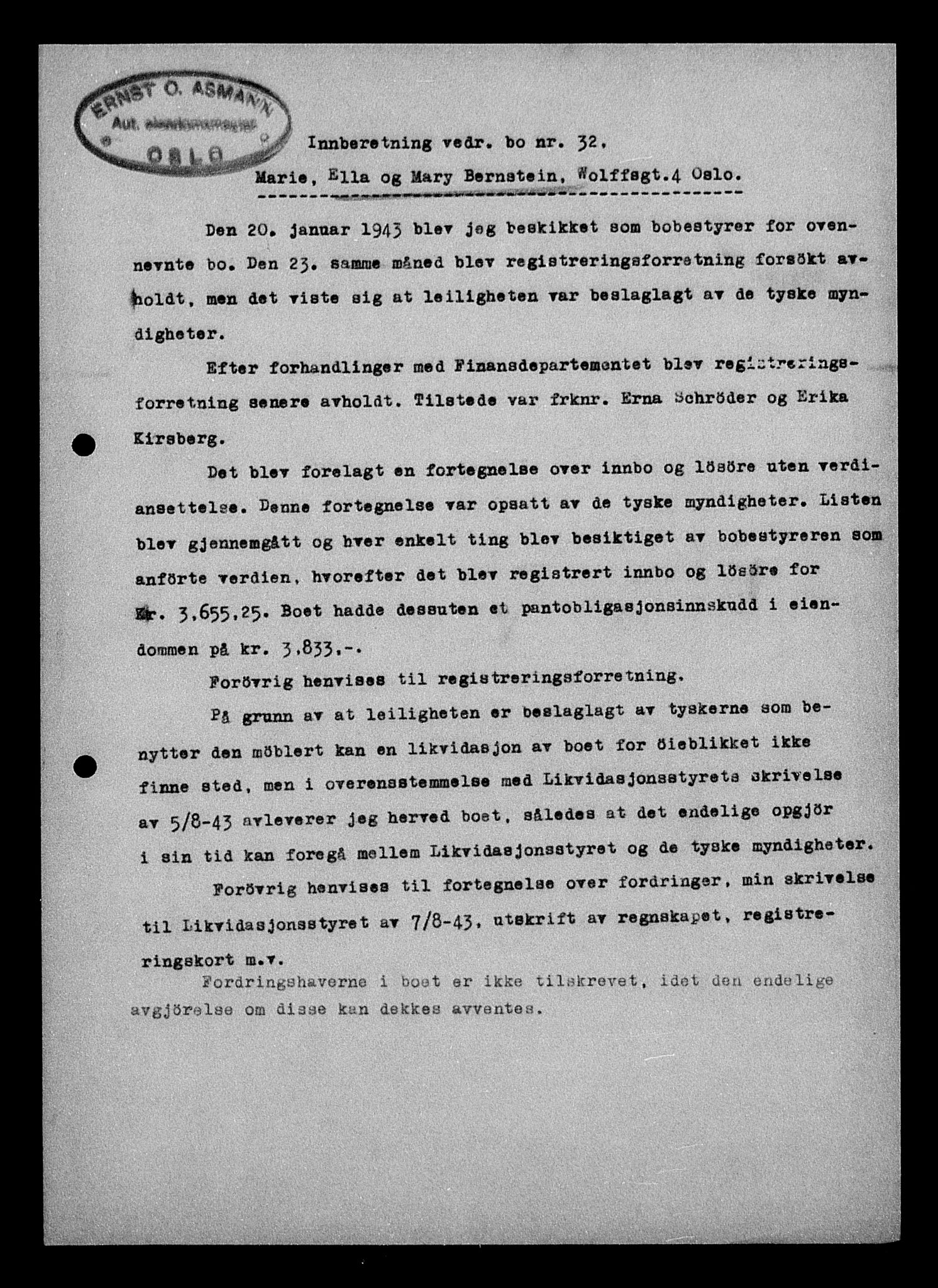 Justisdepartementet, Tilbakeføringskontoret for inndratte formuer, AV/RA-S-1564/H/Hc/Hcc/L0922: --, 1945-1947, p. 49