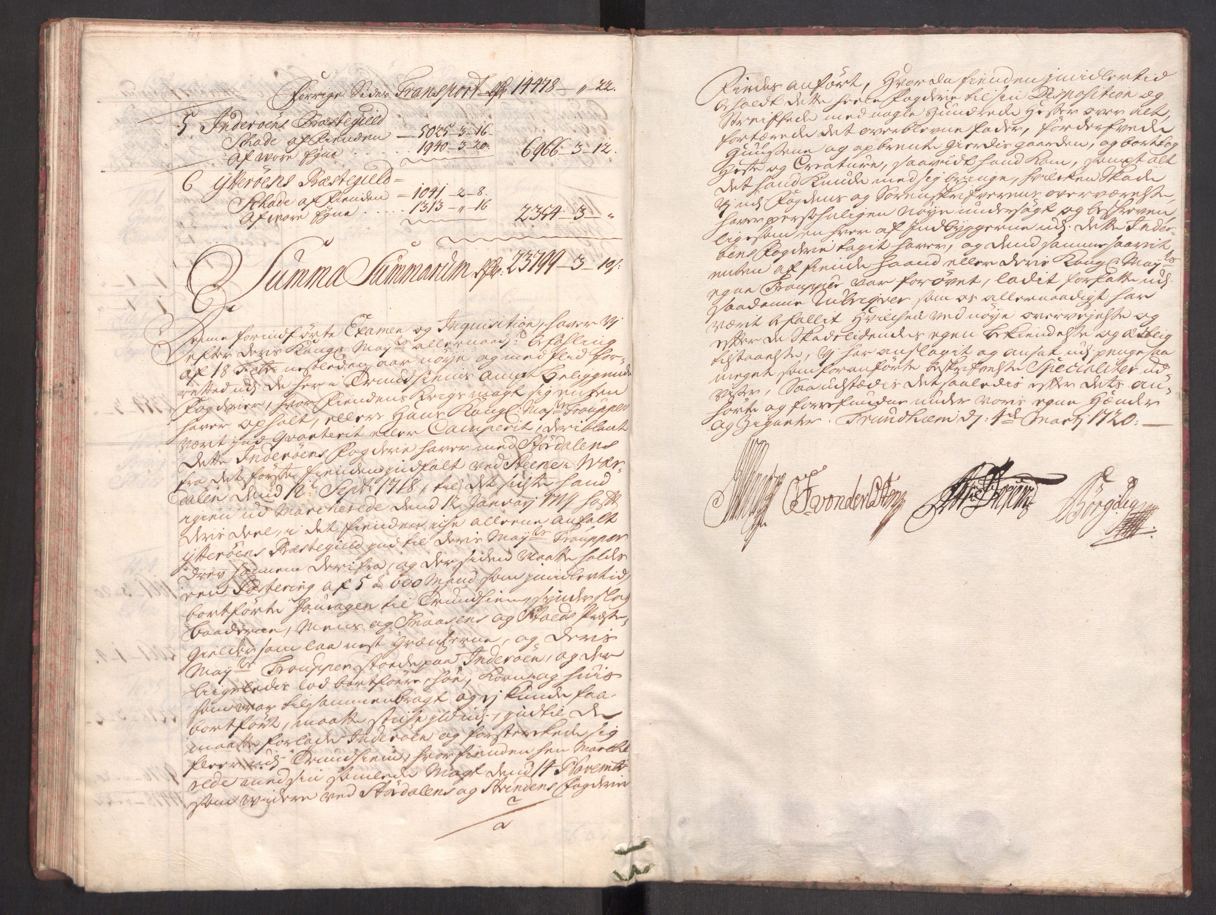 Rentekammeret inntil 1814, Realistisk ordnet avdeling, AV/RA-EA-4070/Ki/L0012: [S10]: Kommisjonsforretning over skader påført allmuen nordafjells i krigsåret 1718, 1718, p. 496