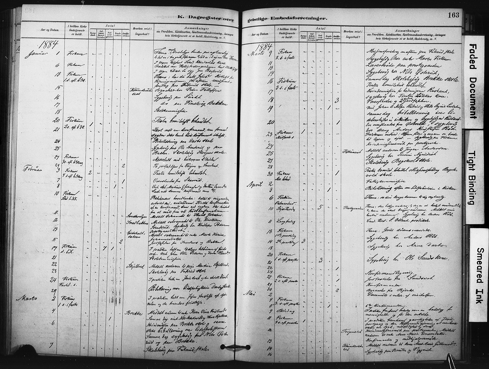 Fiskum kirkebøker, SAKO/A-15/F/Fa/L0002: Parish register (official) no. 2, 1878-1890, p. 163