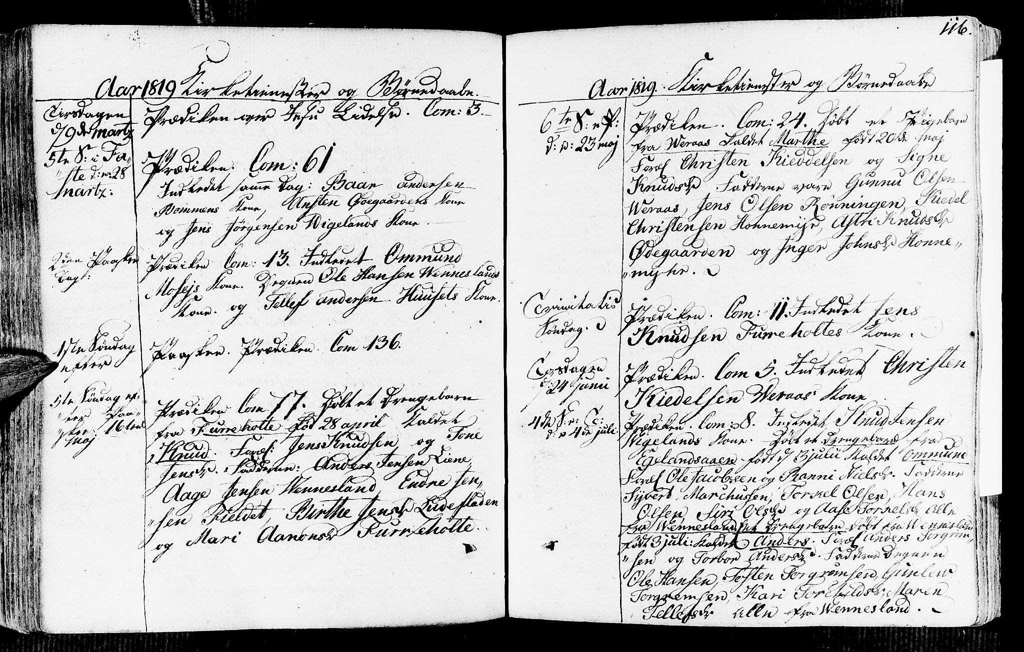 Vennesla sokneprestkontor, AV/SAK-1111-0045/Fa/Fab/L0002: Parish register (official) no. A 2, 1794-1834, p. 116