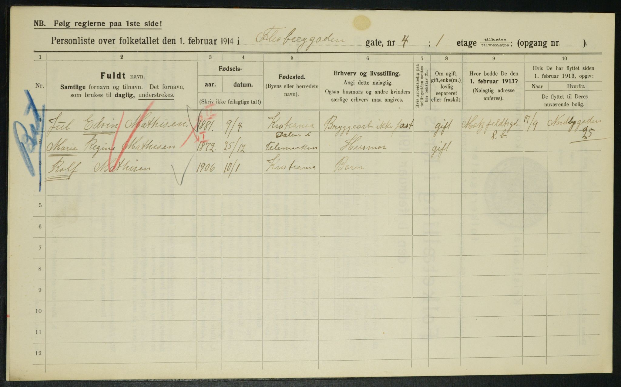 OBA, Municipal Census 1914 for Kristiania, 1914, p. 24770