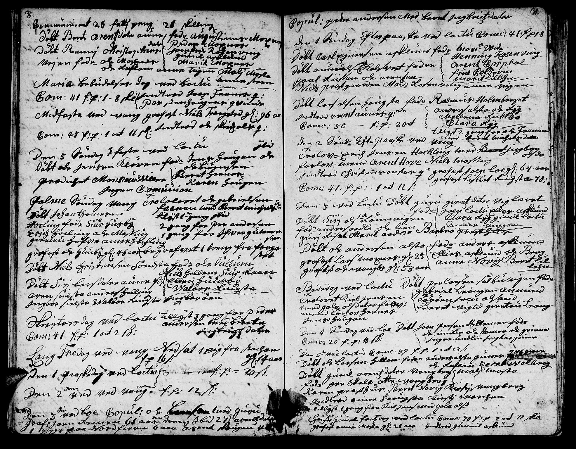 Ministerialprotokoller, klokkerbøker og fødselsregistre - Nord-Trøndelag, AV/SAT-A-1458/713/L0109: Parish register (official) no. 713A01, 1750-1778, p. 30-31