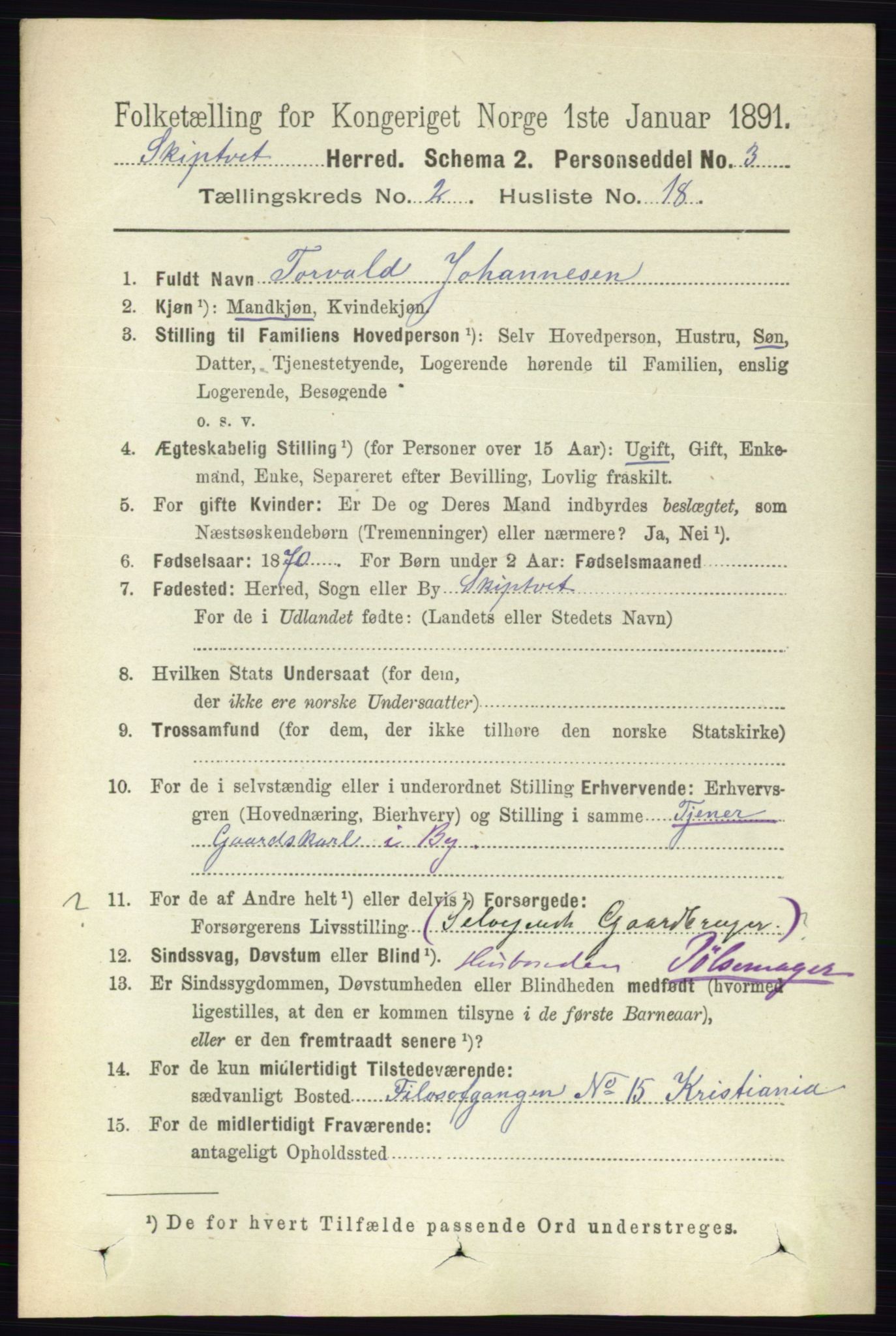 RA, 1891 census for 0127 Skiptvet, 1891, p. 651