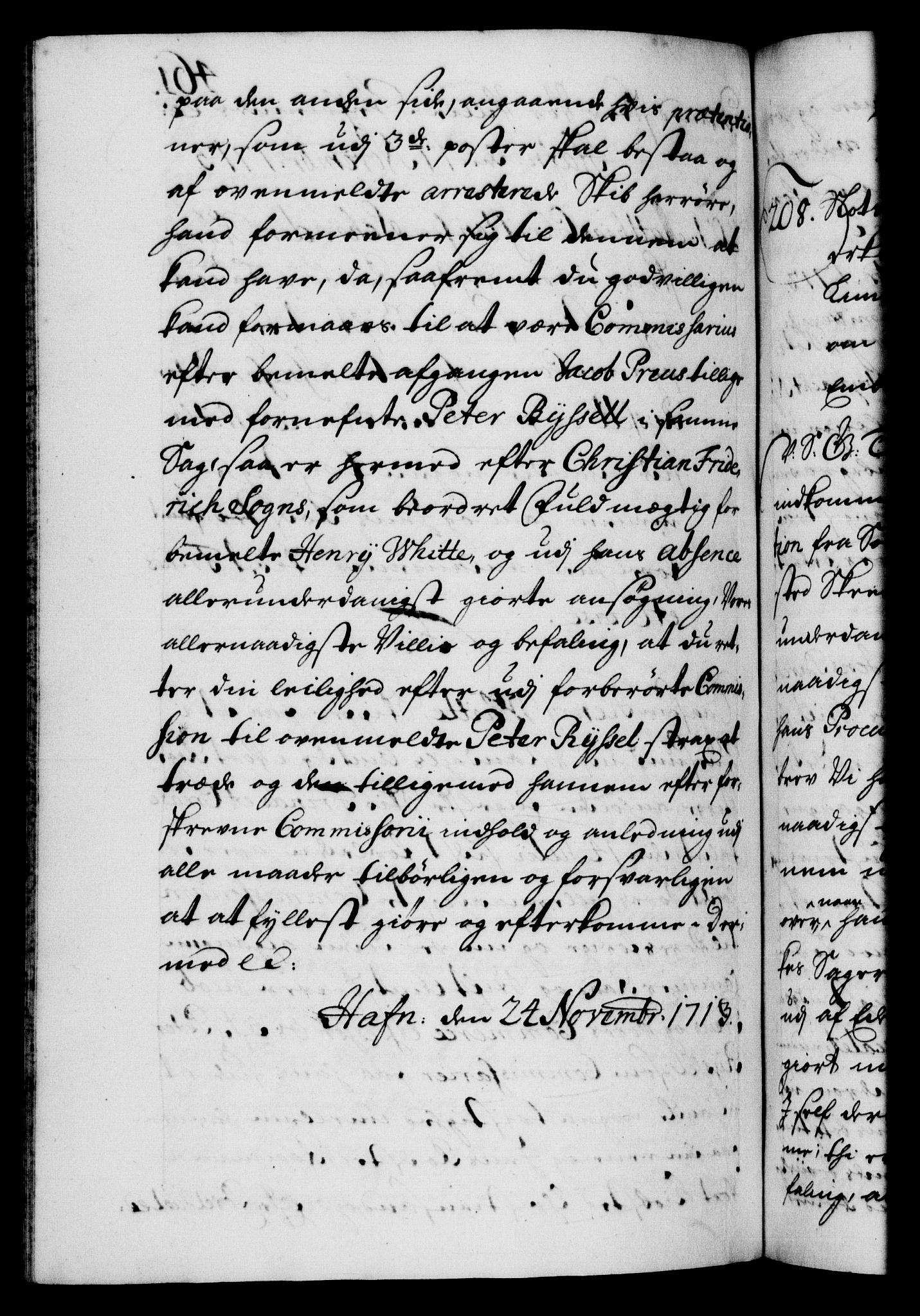 Danske Kanselli 1572-1799, RA/EA-3023/F/Fc/Fca/Fcab/L0019: Norske tegnelser, 1710-1714, p. 461b