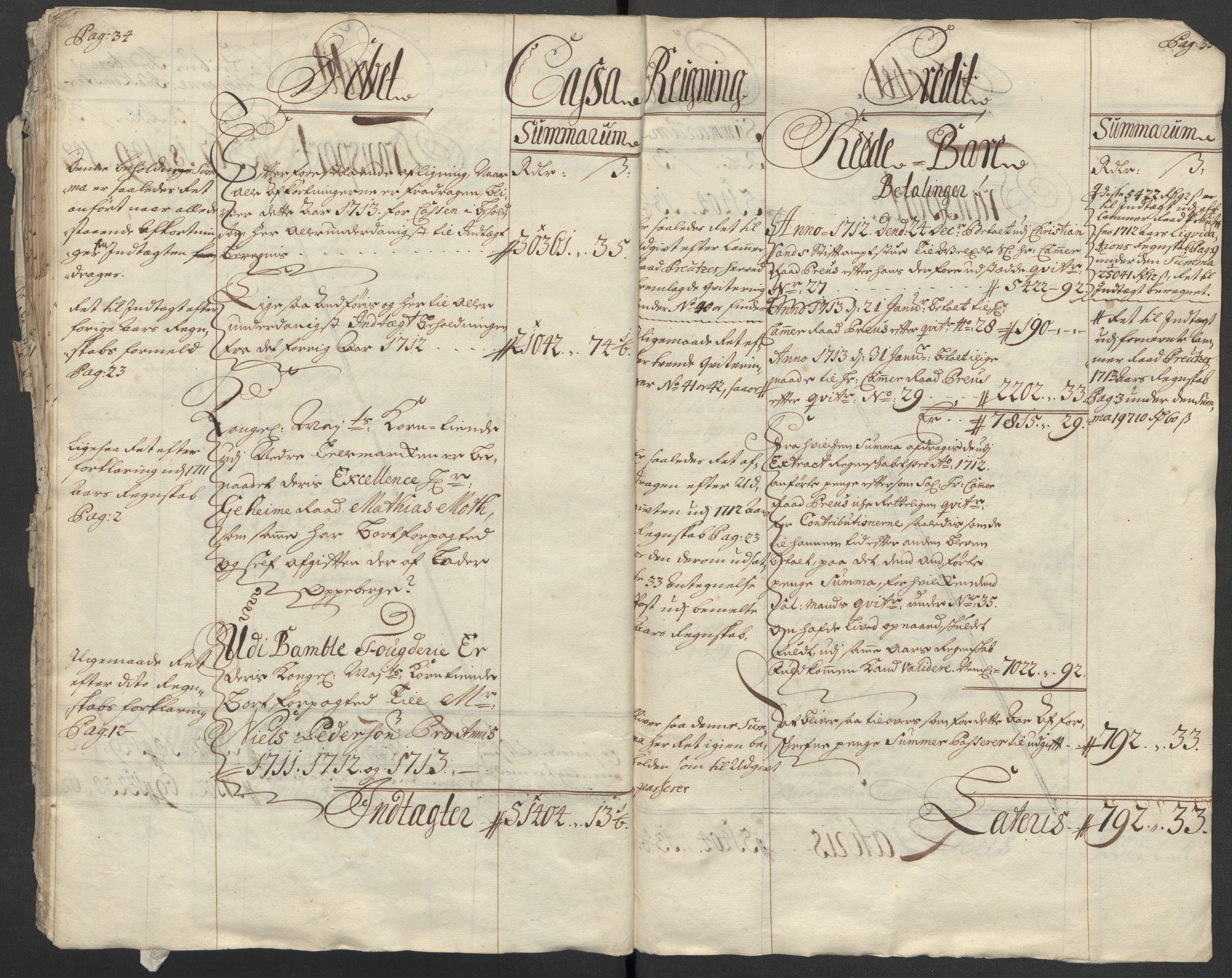 Rentekammeret inntil 1814, Reviderte regnskaper, Fogderegnskap, AV/RA-EA-4092/R36/L2124: Fogderegnskap Øvre og Nedre Telemark og Bamble, 1713, p. 20