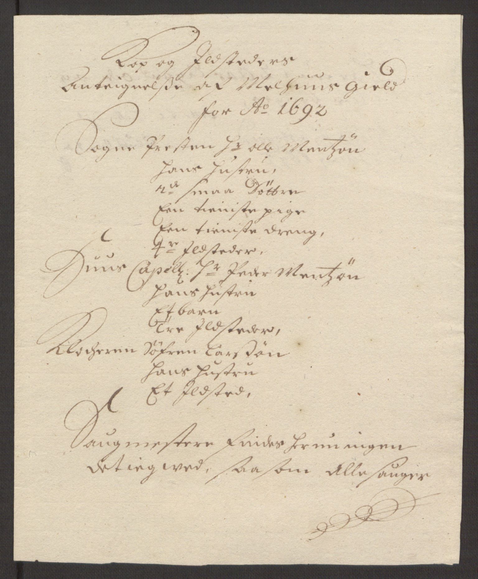 Rentekammeret inntil 1814, Reviderte regnskaper, Fogderegnskap, AV/RA-EA-4092/R59/L3942: Fogderegnskap Gauldal, 1692, p. 141