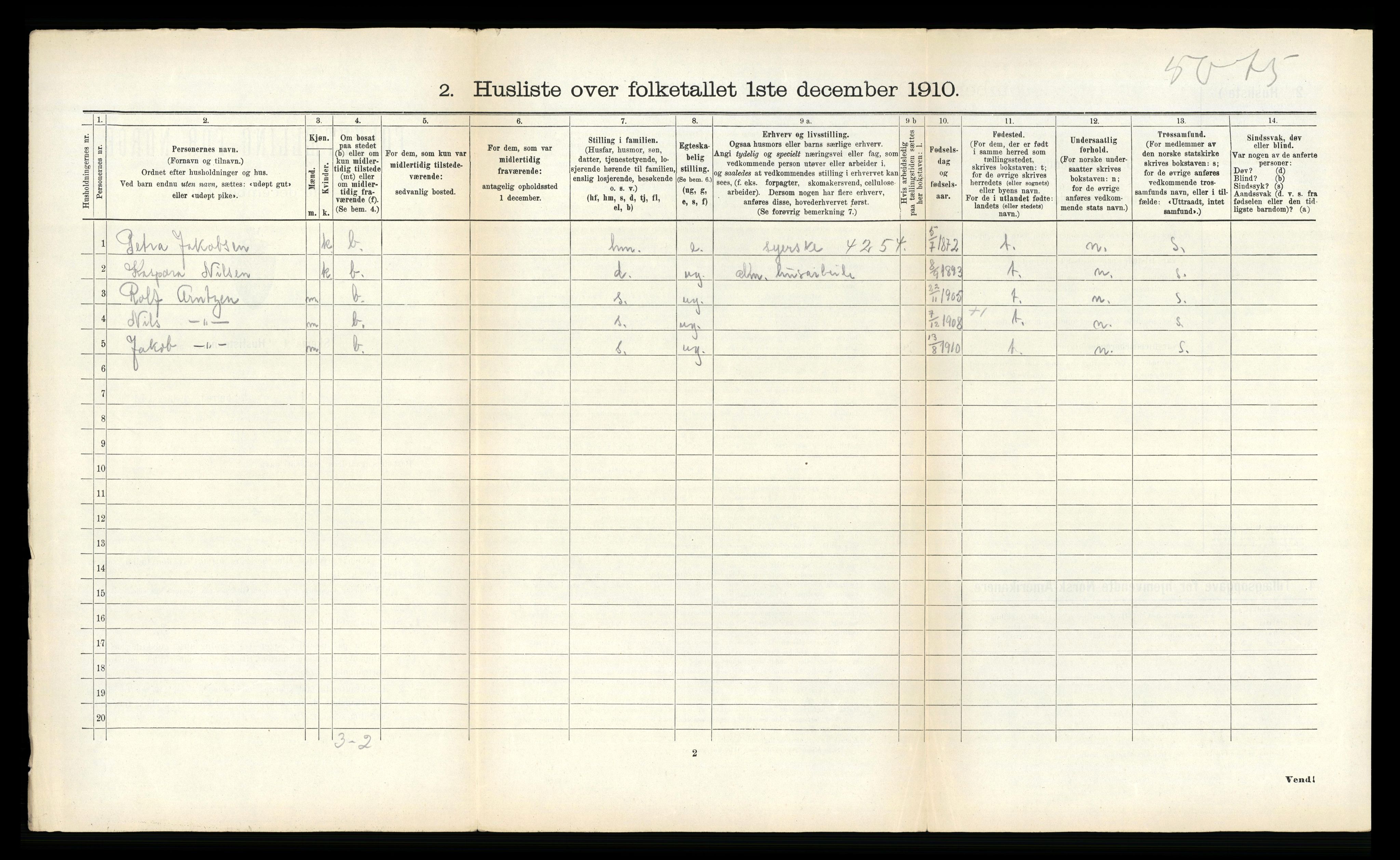 RA, 1910 census for Borge, 1910, p. 472