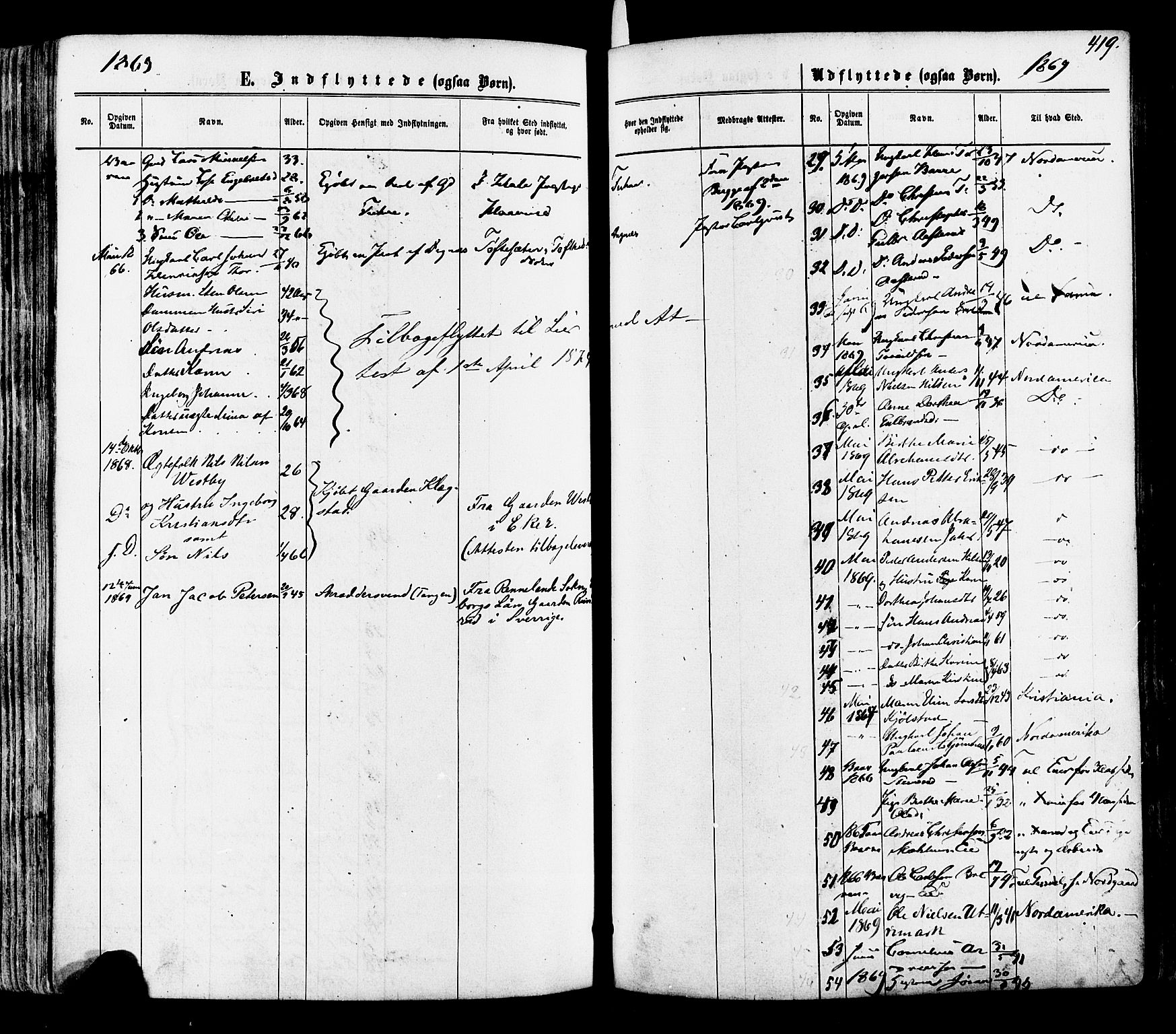 Modum kirkebøker, AV/SAKO-A-234/F/Fa/L0010: Parish register (official) no. 10, 1865-1876, p. 419