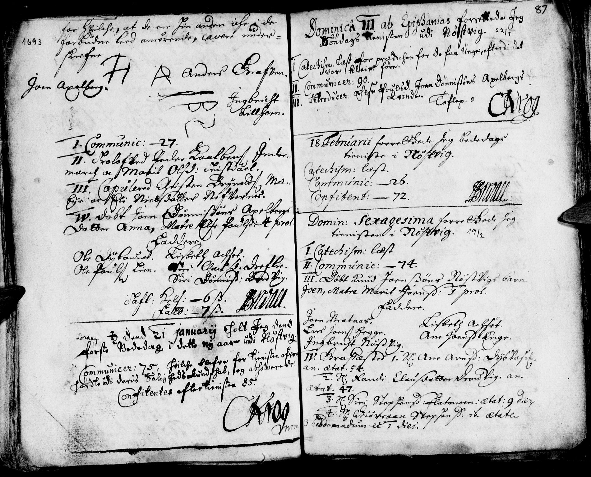 Ministerialprotokoller, klokkerbøker og fødselsregistre - Nordland, SAT/A-1459/814/L0220: Parish register (official) no. 814A01, 1677-1717, p. 87