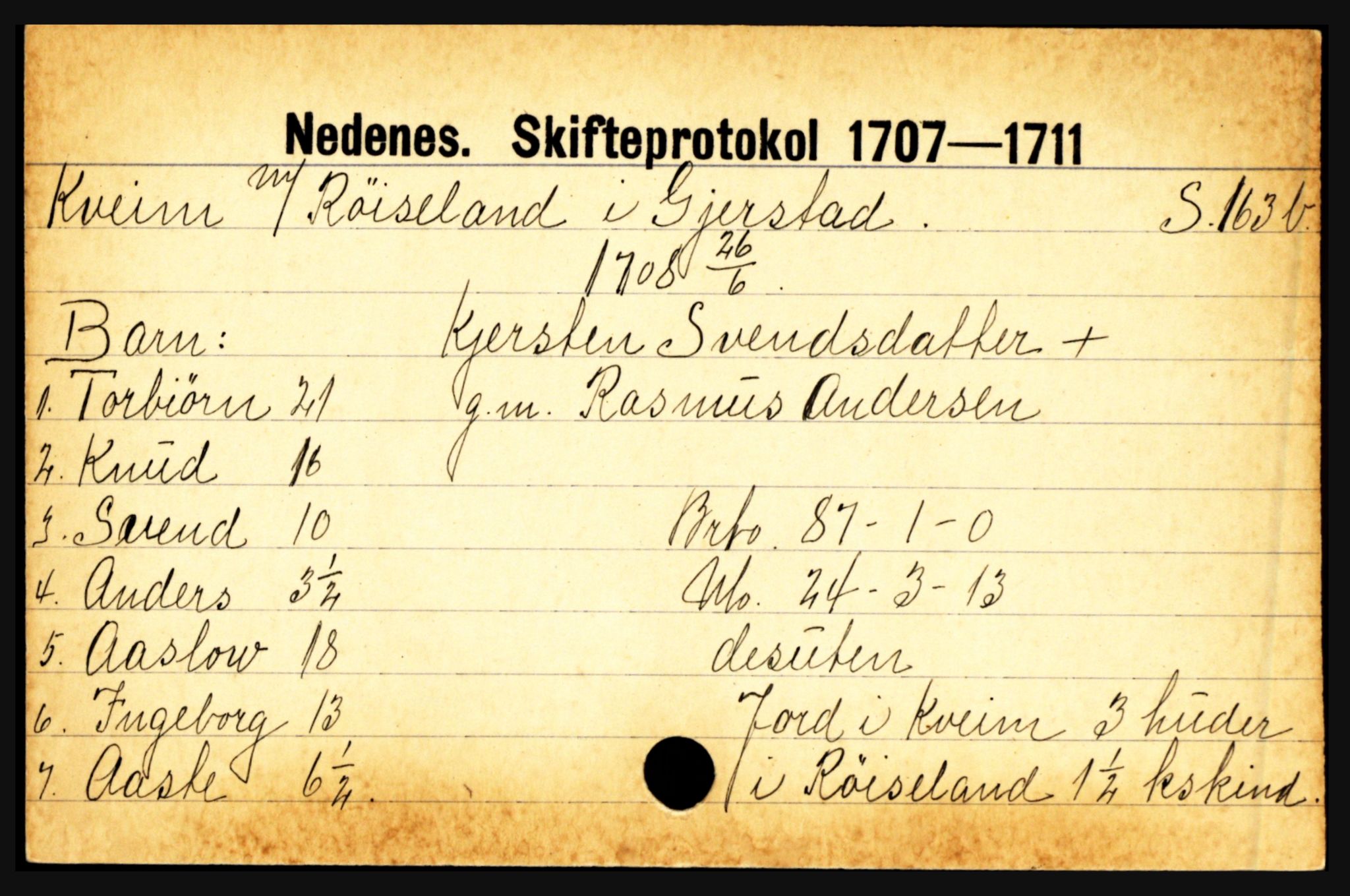 Nedenes sorenskriveri før 1824, AV/SAK-1221-0007/H, p. 16373