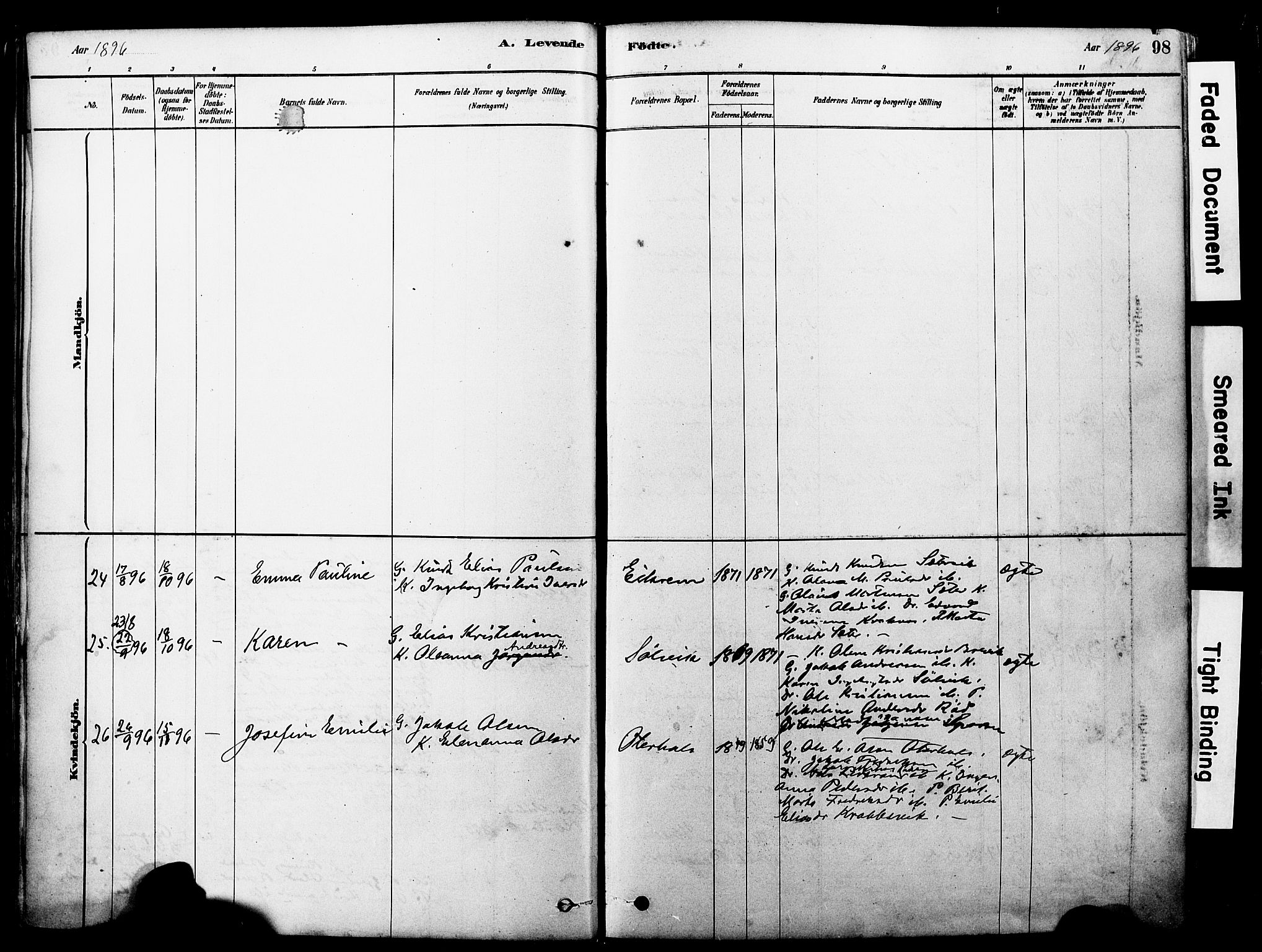 Ministerialprotokoller, klokkerbøker og fødselsregistre - Møre og Romsdal, SAT/A-1454/560/L0721: Parish register (official) no. 560A05, 1878-1917, p. 98