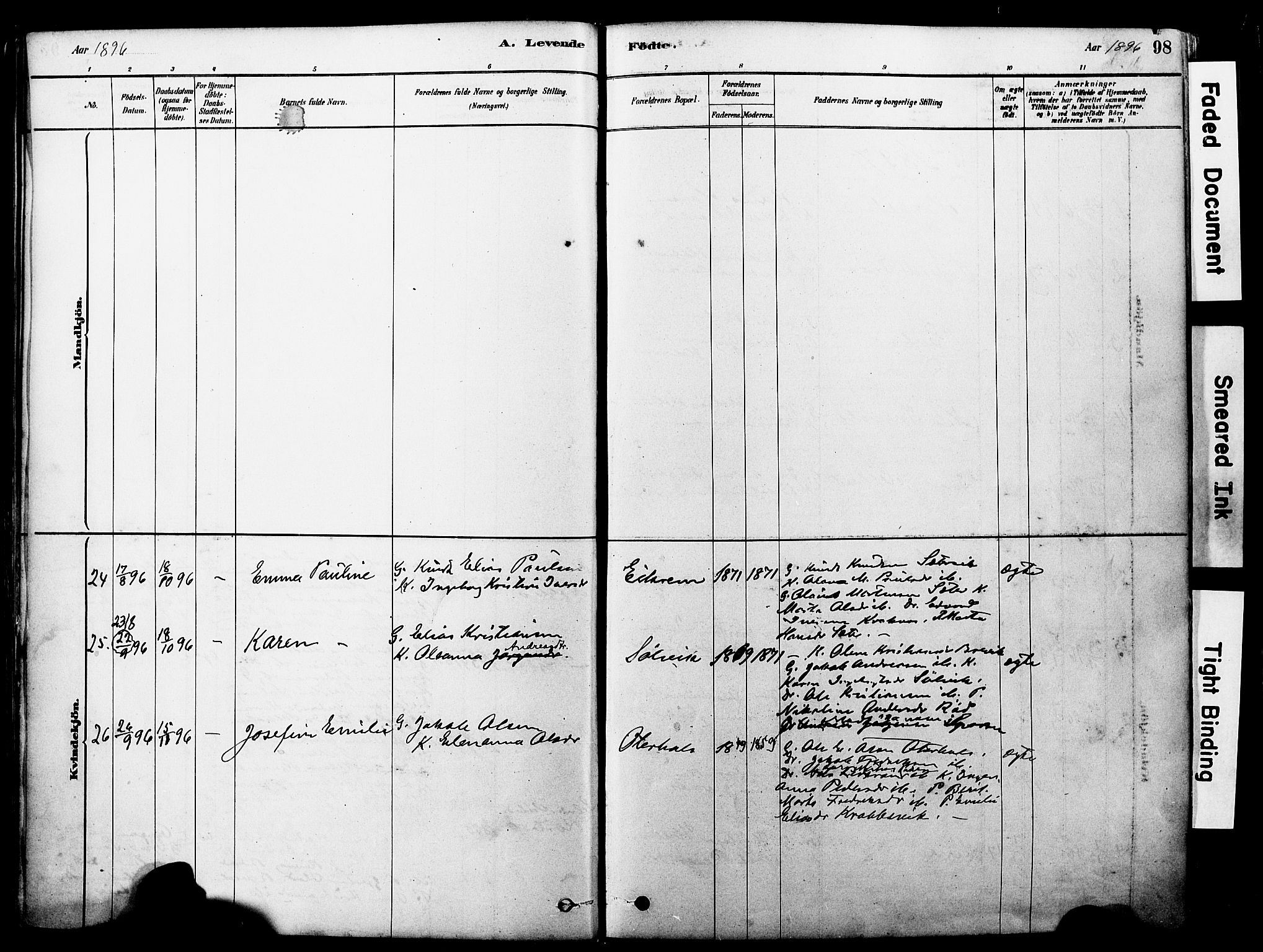 Ministerialprotokoller, klokkerbøker og fødselsregistre - Møre og Romsdal, AV/SAT-A-1454/560/L0721: Parish register (official) no. 560A05, 1878-1917, p. 98