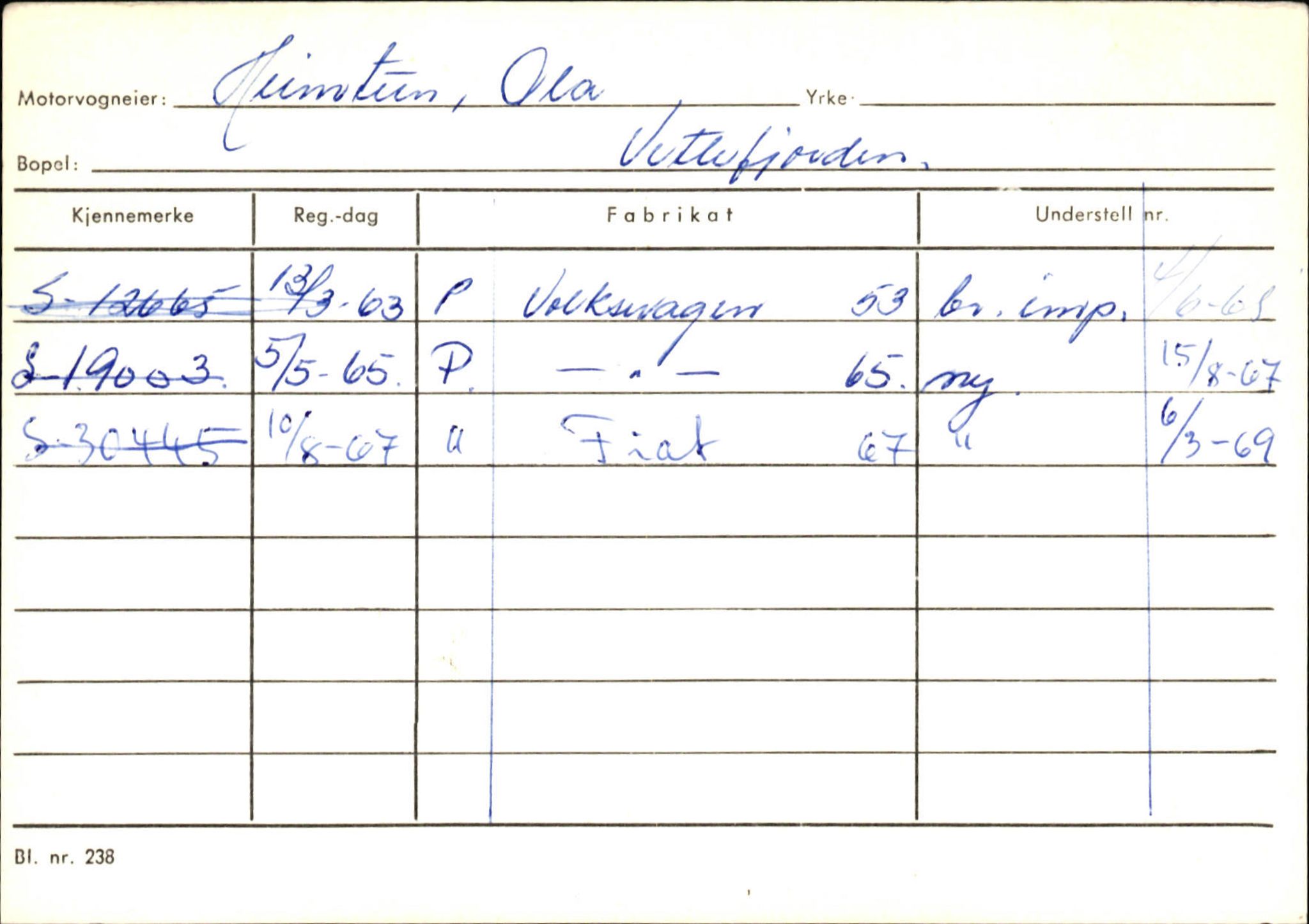 Statens vegvesen, Sogn og Fjordane vegkontor, AV/SAB-A-5301/4/F/L0132: Eigarregister Askvoll A-Å. Balestrand A-Å, 1945-1975, p. 1842