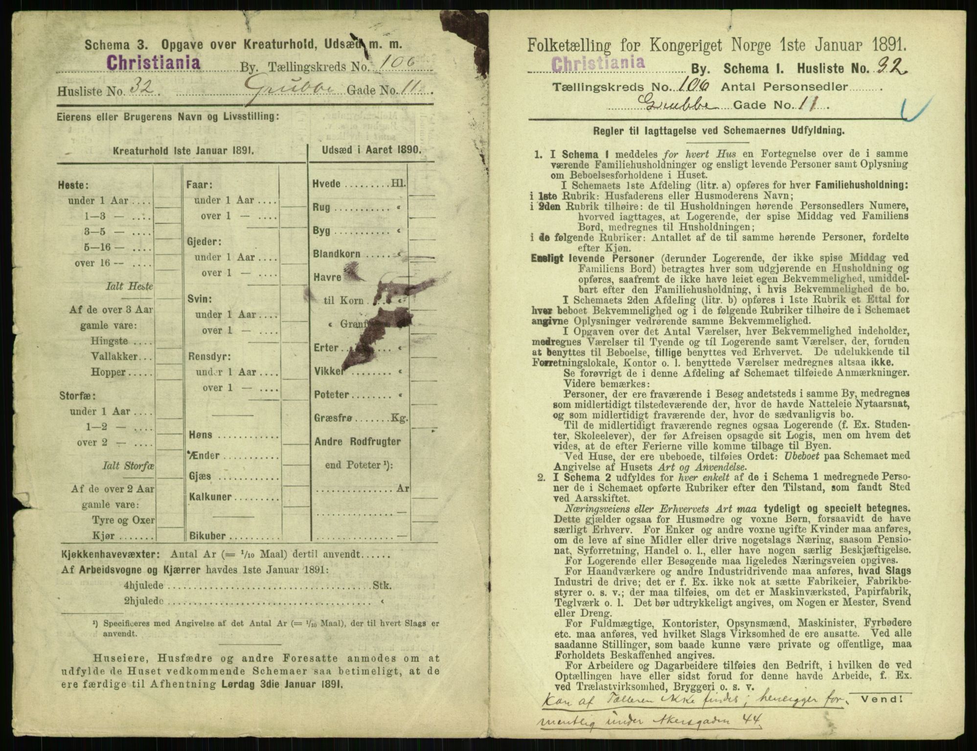 RA, 1891 census for 0301 Kristiania, 1891, p. 53786