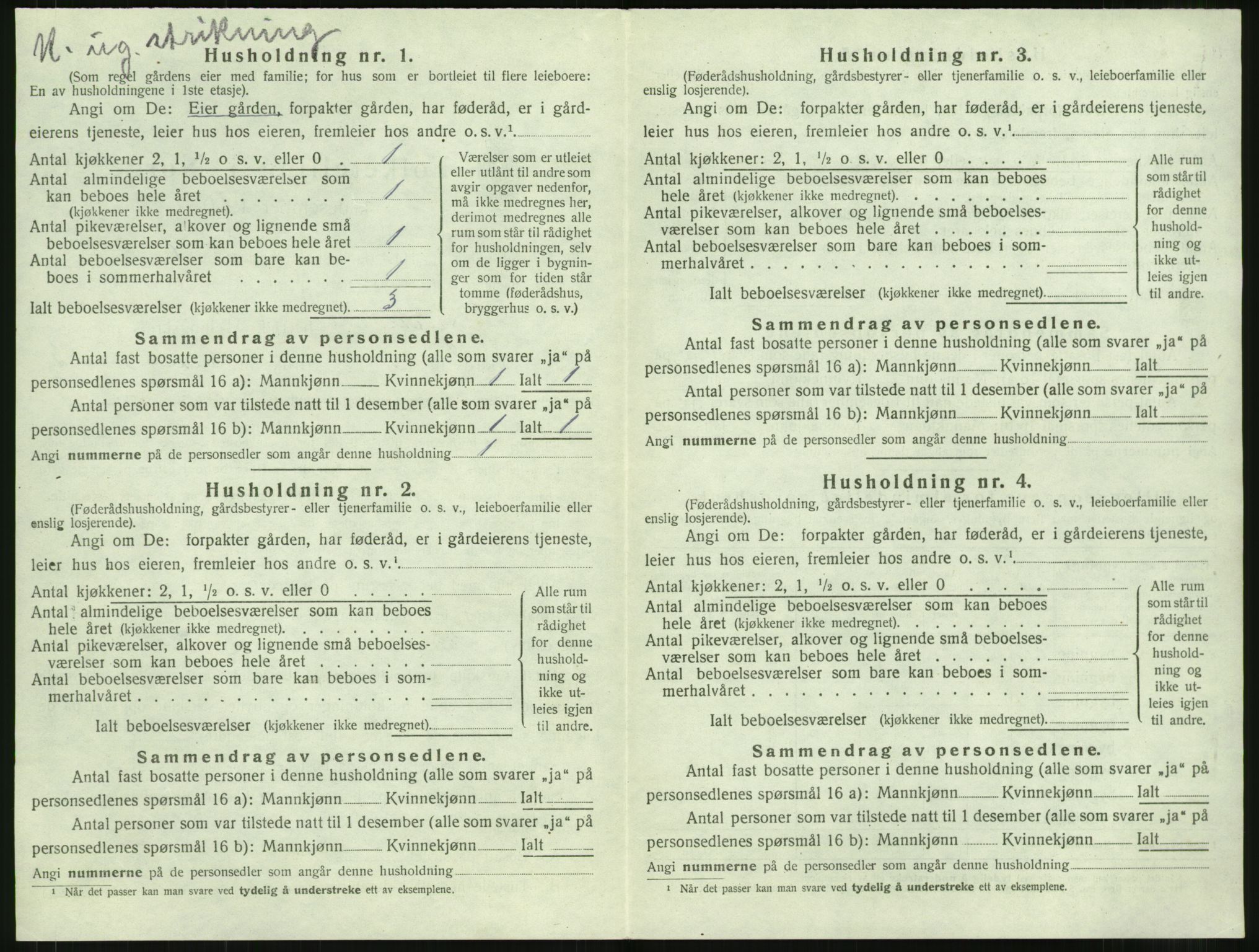 SAT, 1920 census for Sylte, 1920, p. 34