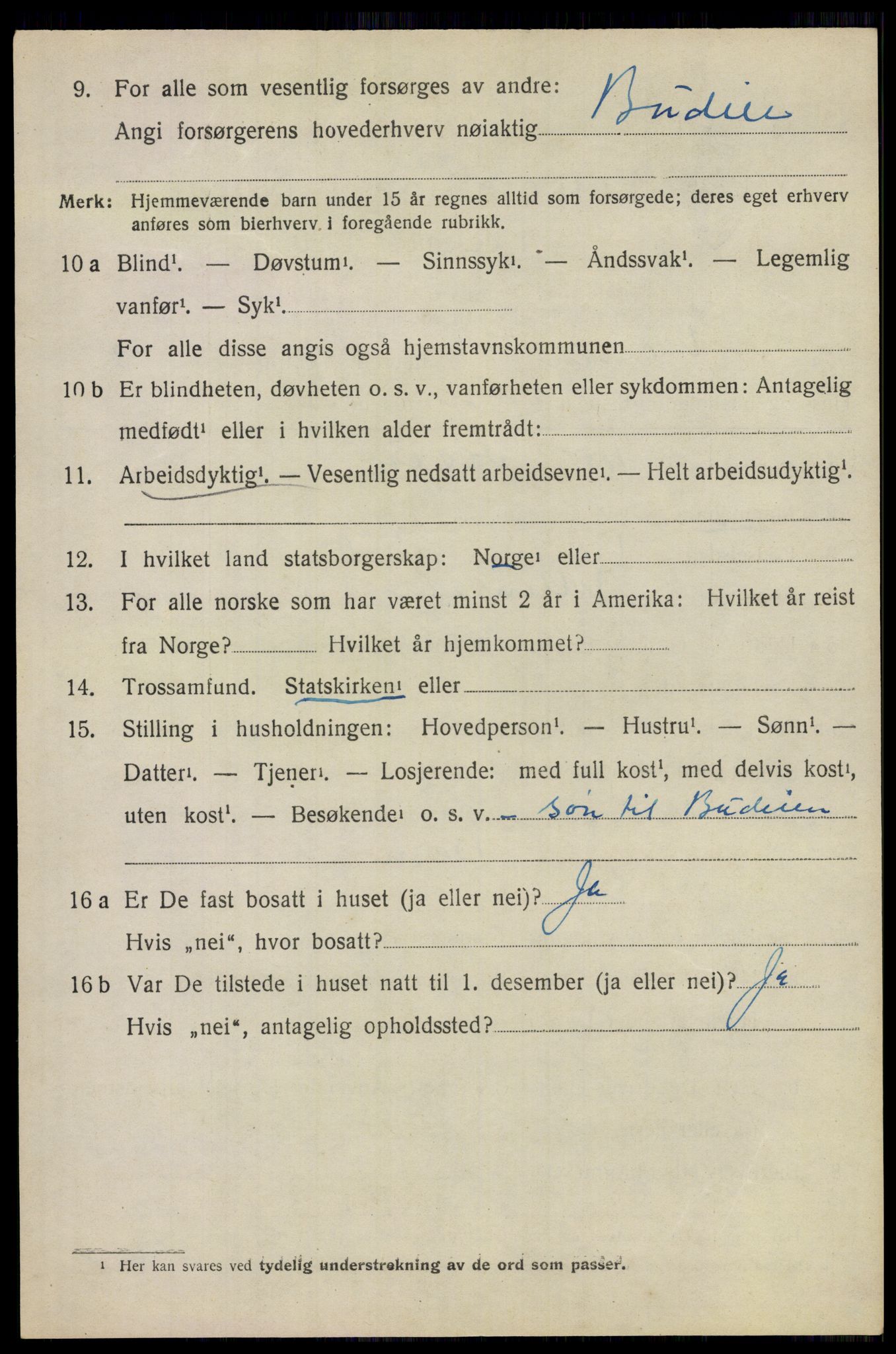 SAO, 1920 census for Ullensaker, 1920, p. 8800