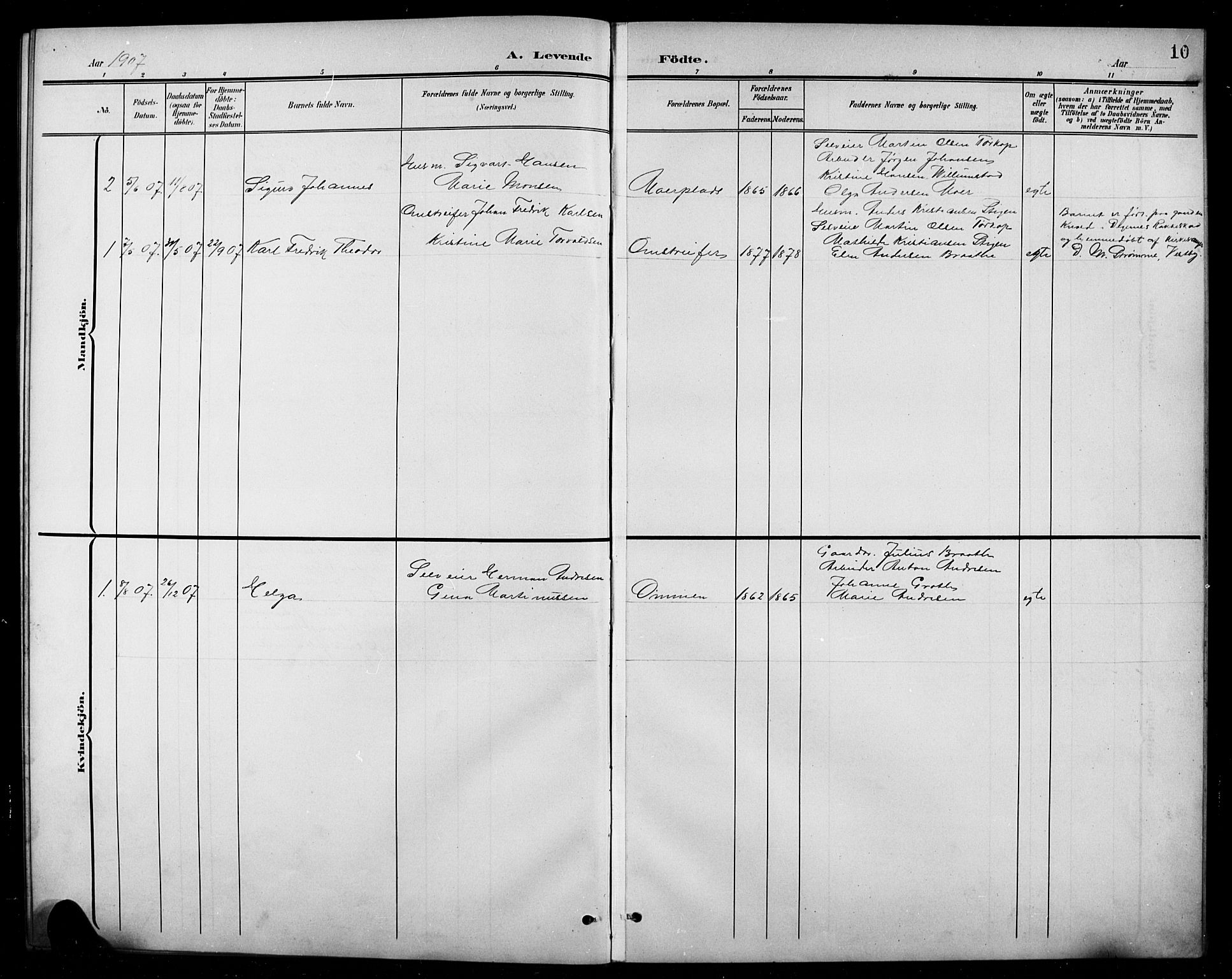 Ås prestekontor Kirkebøker, AV/SAO-A-10894/G/Gc/L0001: Parish register (copy) no. III 1, 1901-1924, p. 10
