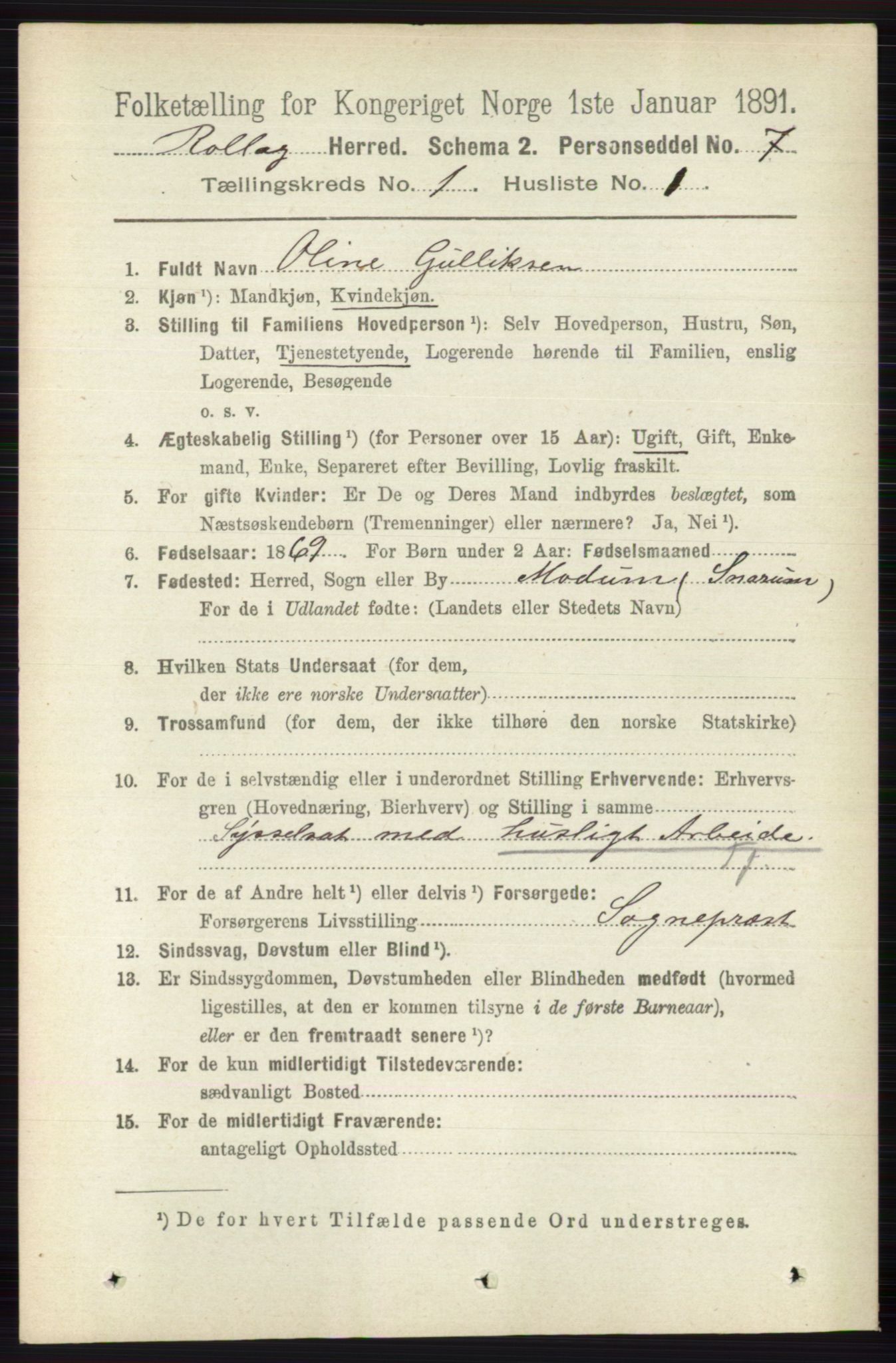 RA, 1891 census for 0632 Rollag, 1891, p. 78