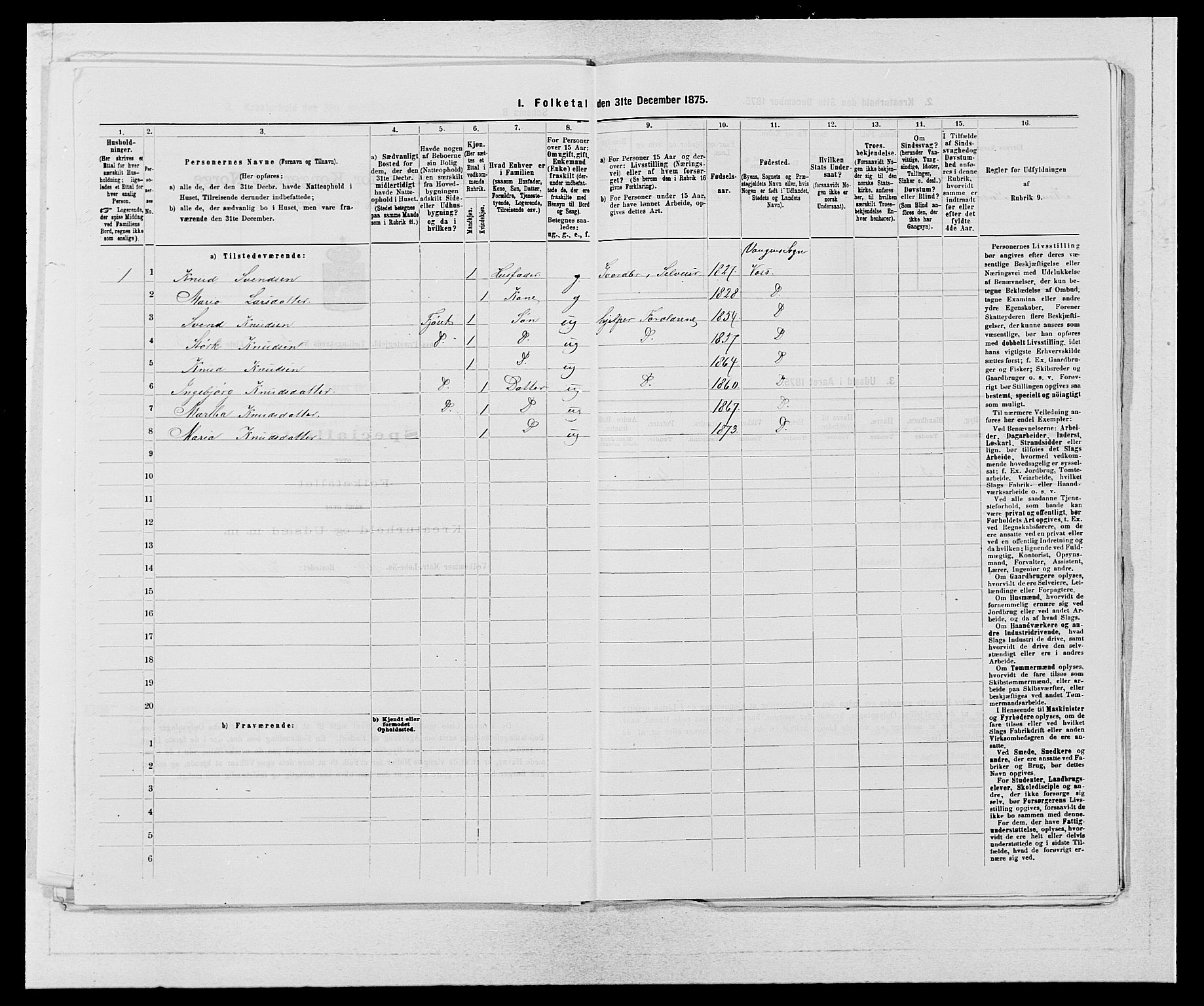 SAB, 1875 census for 1235P Voss, 1875, p. 690