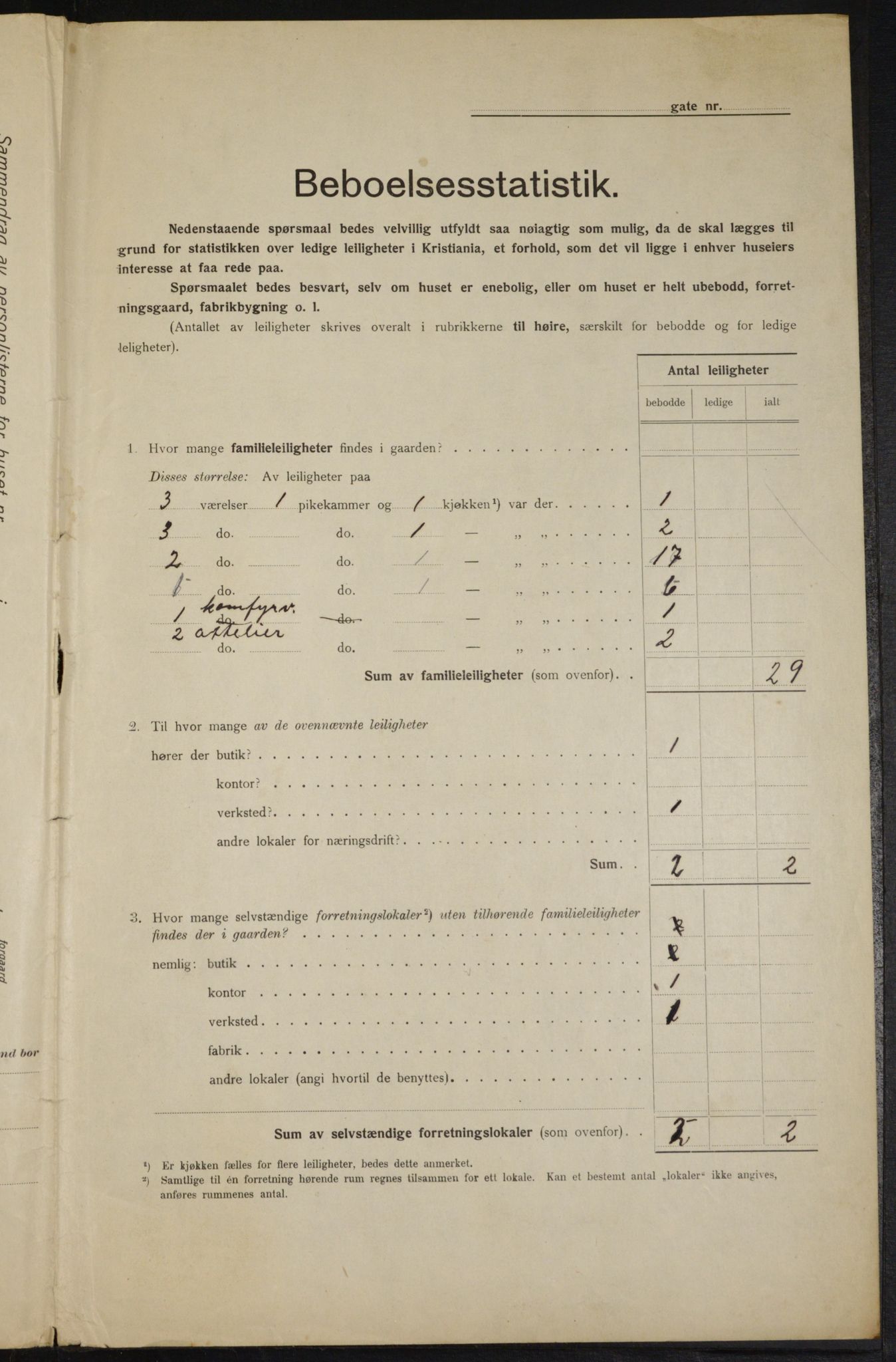 OBA, Municipal Census 1915 for Kristiania, 1915, p. 47138