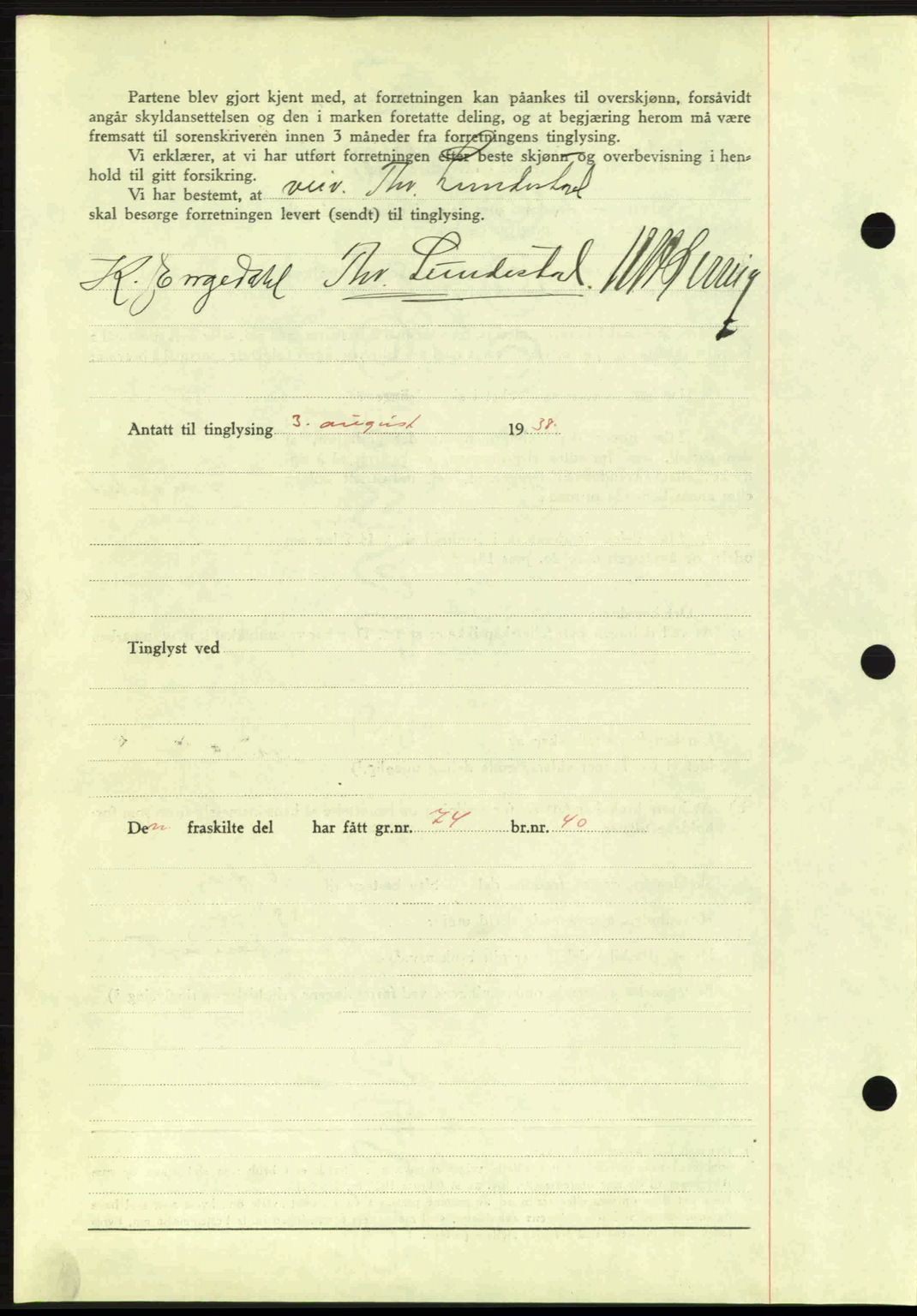 Idd og Marker sorenskriveri, AV/SAO-A-10283/G/Gb/Gbb/L0002: Mortgage book no. A2, 1937-1938, Diary no: : 901/1938
