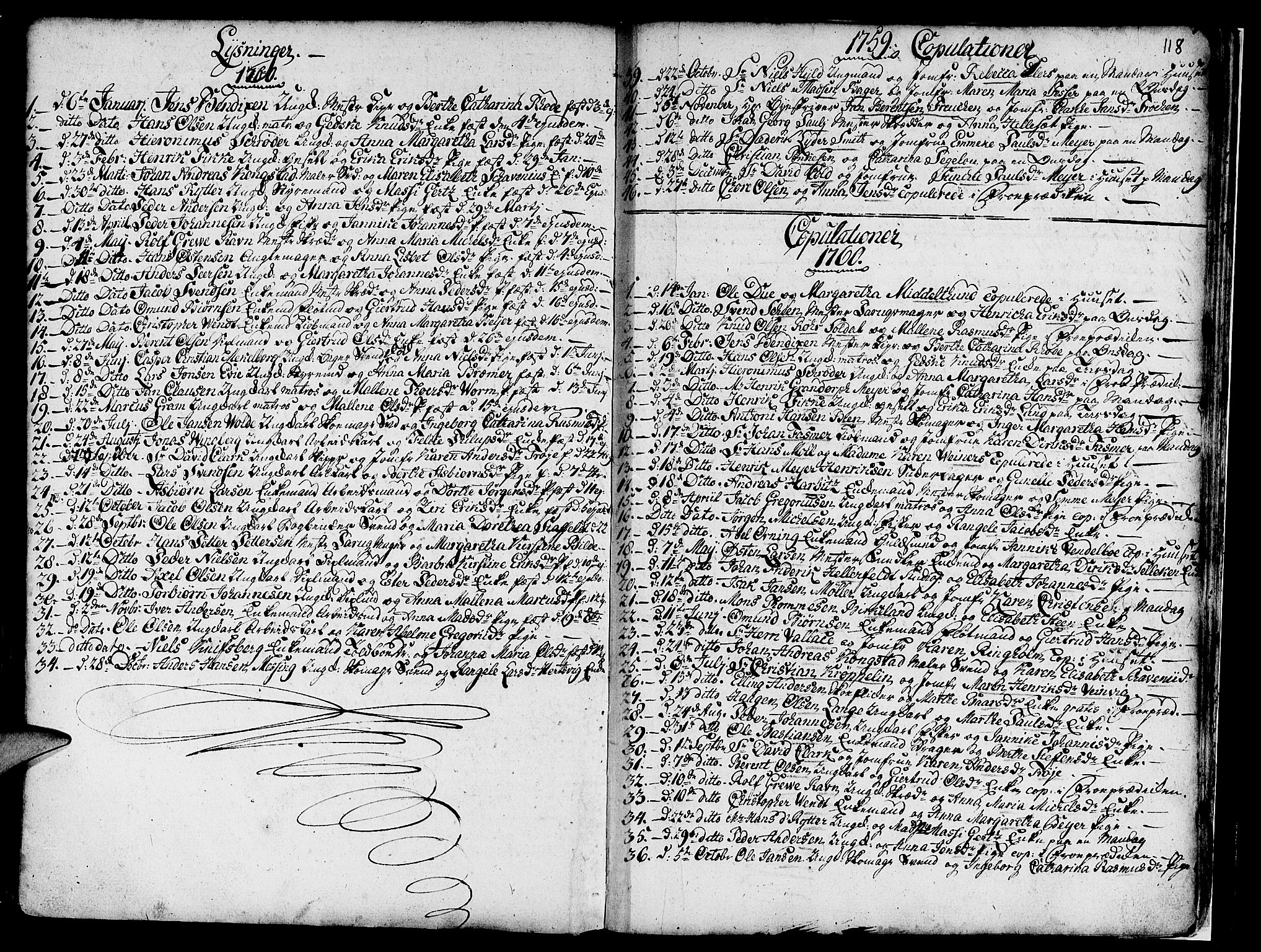 Nykirken Sokneprestembete, SAB/A-77101/H/Haa/L0007: Parish register (official) no. A 7, 1719-1781, p. 118