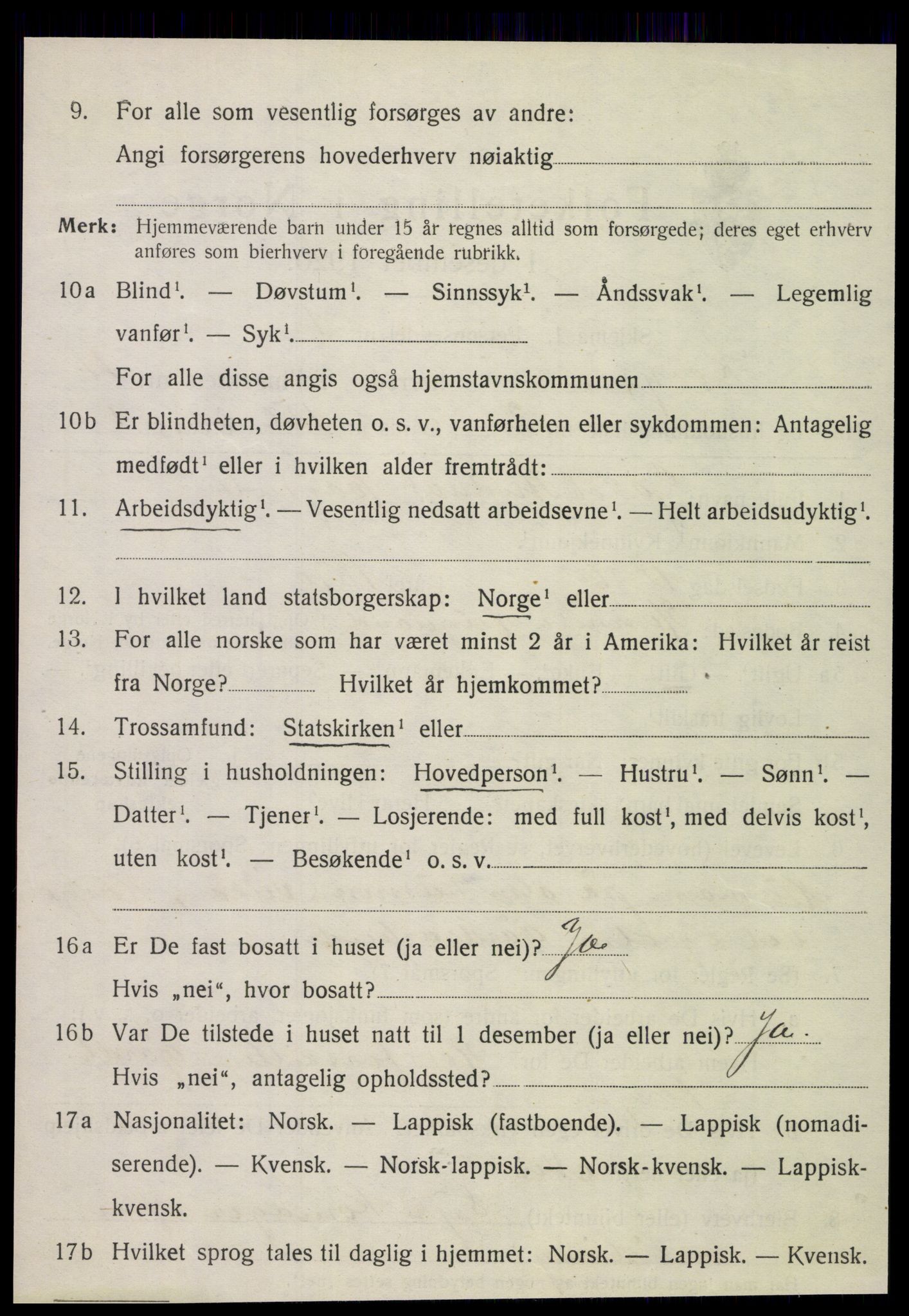 SAT, 1920 census for Korgen, 1920, p. 1753