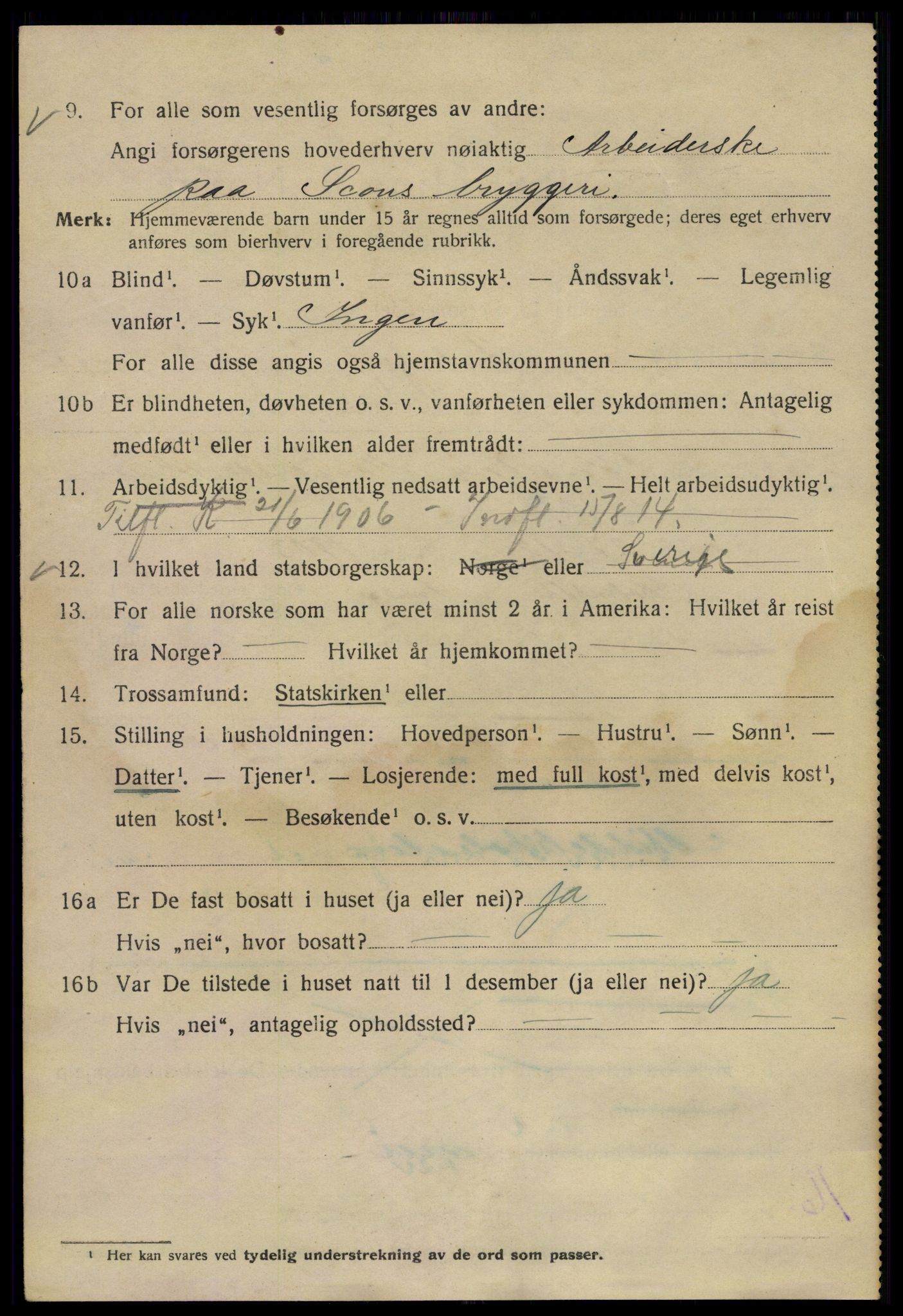 SAO, 1920 census for Kristiania, 1920, p. 222894