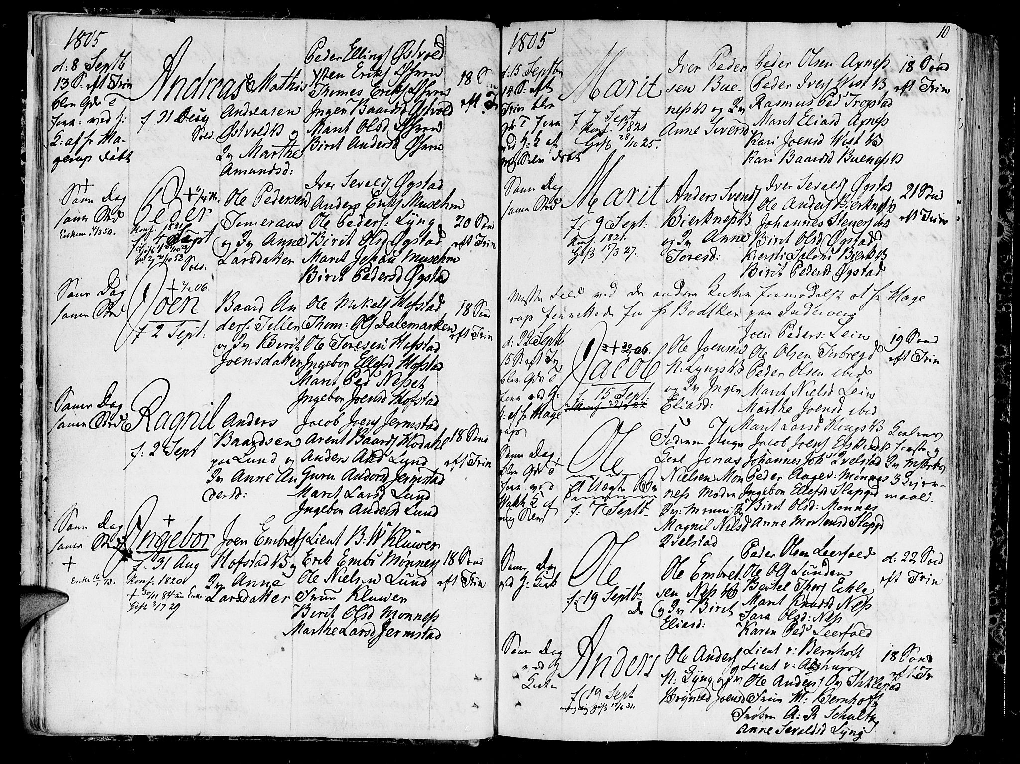 Ministerialprotokoller, klokkerbøker og fødselsregistre - Nord-Trøndelag, SAT/A-1458/723/L0233: Parish register (official) no. 723A04, 1805-1816, p. 10