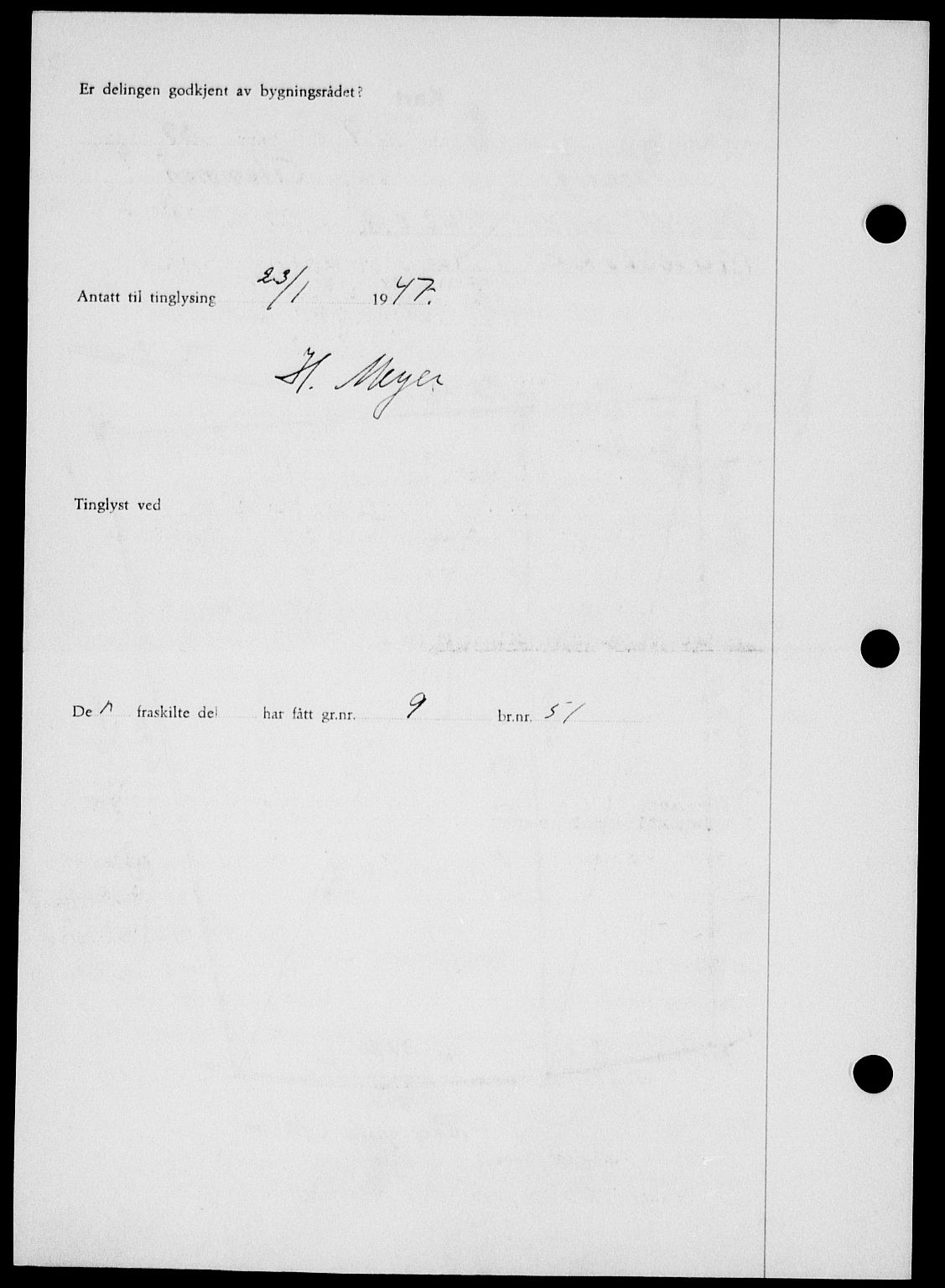 Onsøy sorenskriveri, SAO/A-10474/G/Ga/Gab/L0018: Mortgage book no. II A-18, 1946-1947, Diary no: : 195/1947