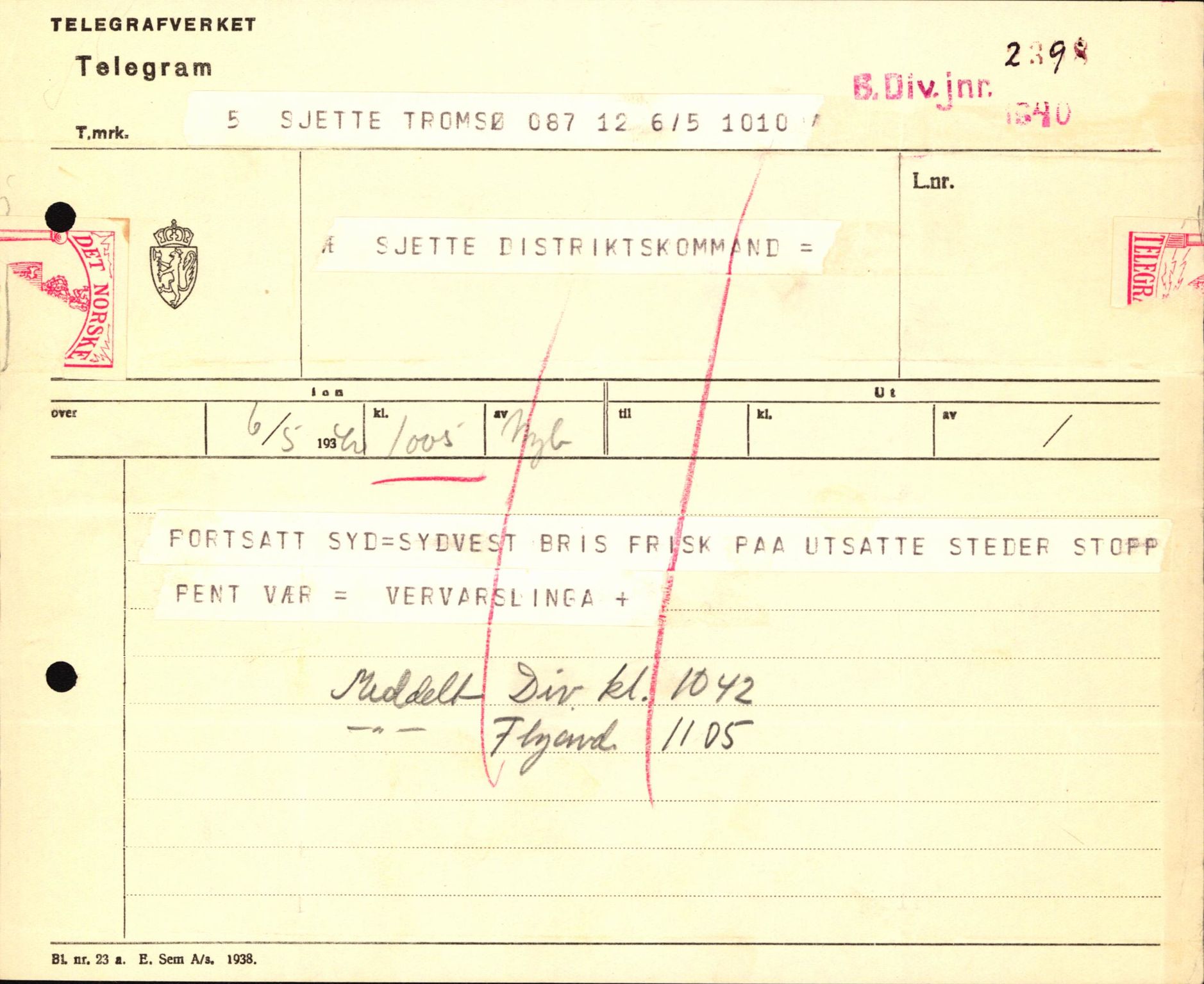 Forsvaret, Forsvarets krigshistoriske avdeling, AV/RA-RAFA-2017/Y/Yb/L0123: II-C-11-600  -  6. Divisjon med avdelinger, 1940, p. 420