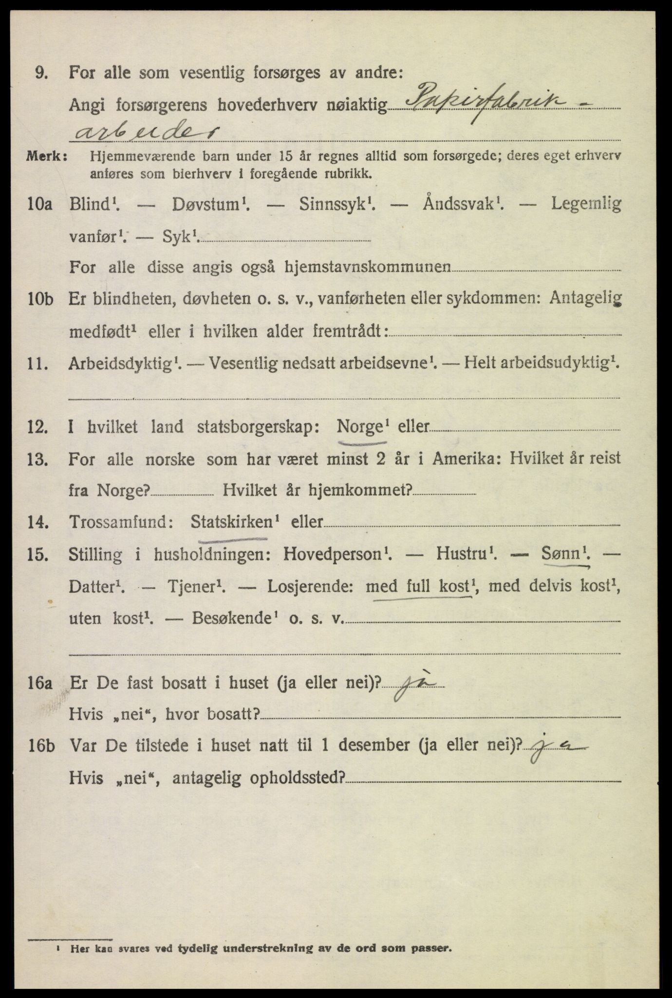 SAH, 1920 census for Jevnaker, 1920, p. 3334