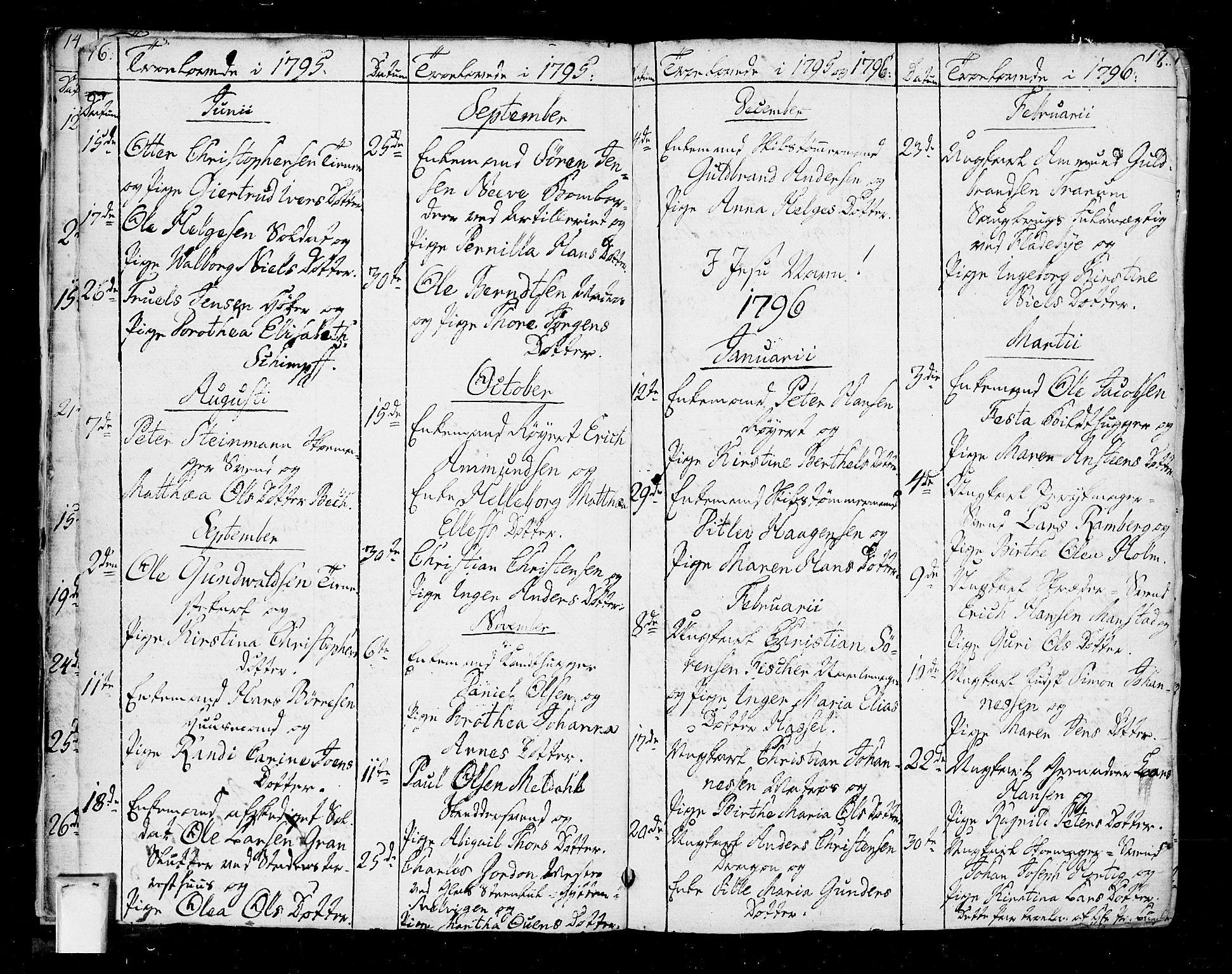 Oslo domkirke Kirkebøker, SAO/A-10752/F/Fa/L0005: Parish register (official) no. 5, 1787-1806, p. 16-17