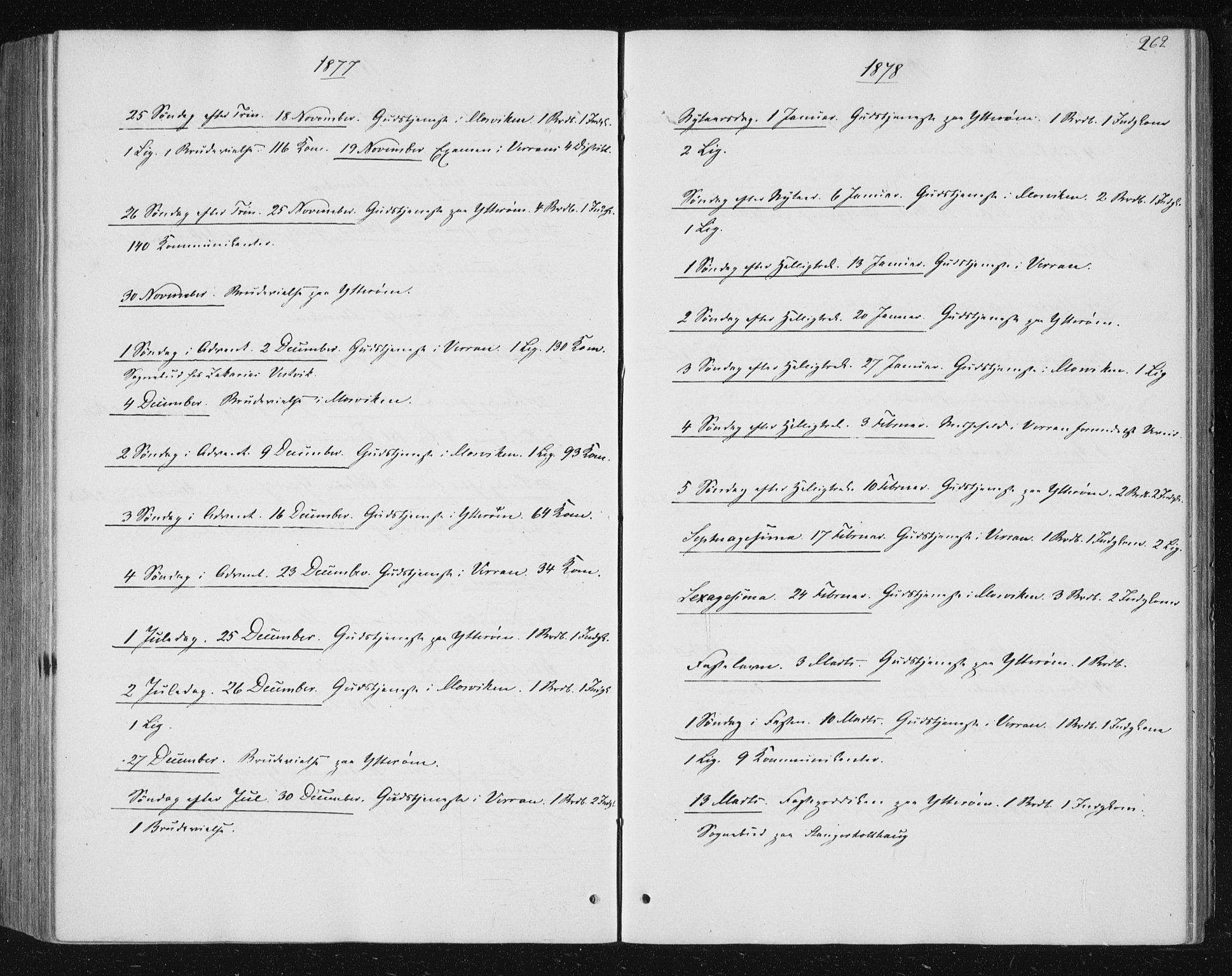 Ministerialprotokoller, klokkerbøker og fødselsregistre - Nord-Trøndelag, SAT/A-1458/722/L0219: Parish register (official) no. 722A06, 1868-1880, p. 262