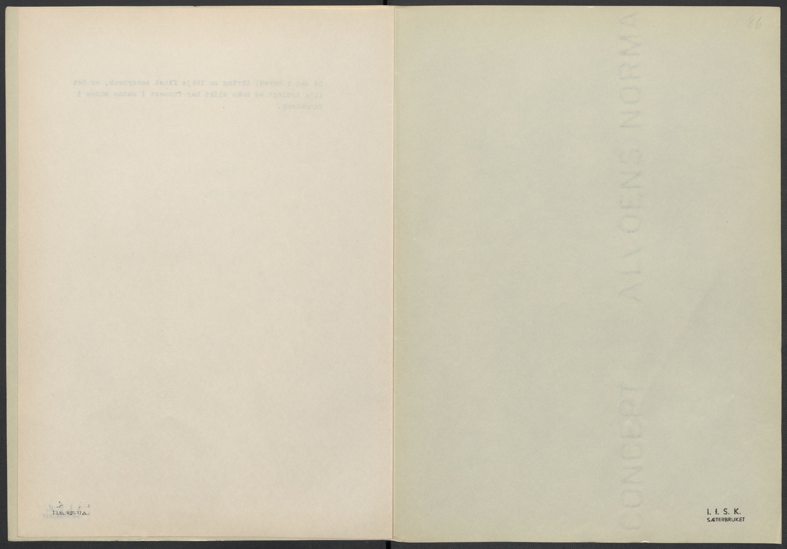 Instituttet for sammenlignende kulturforskning, AV/RA-PA-0424/F/Fc/L0009/0001: Eske B9: / Rogaland (perm XXII), 1932-1935, p. 86