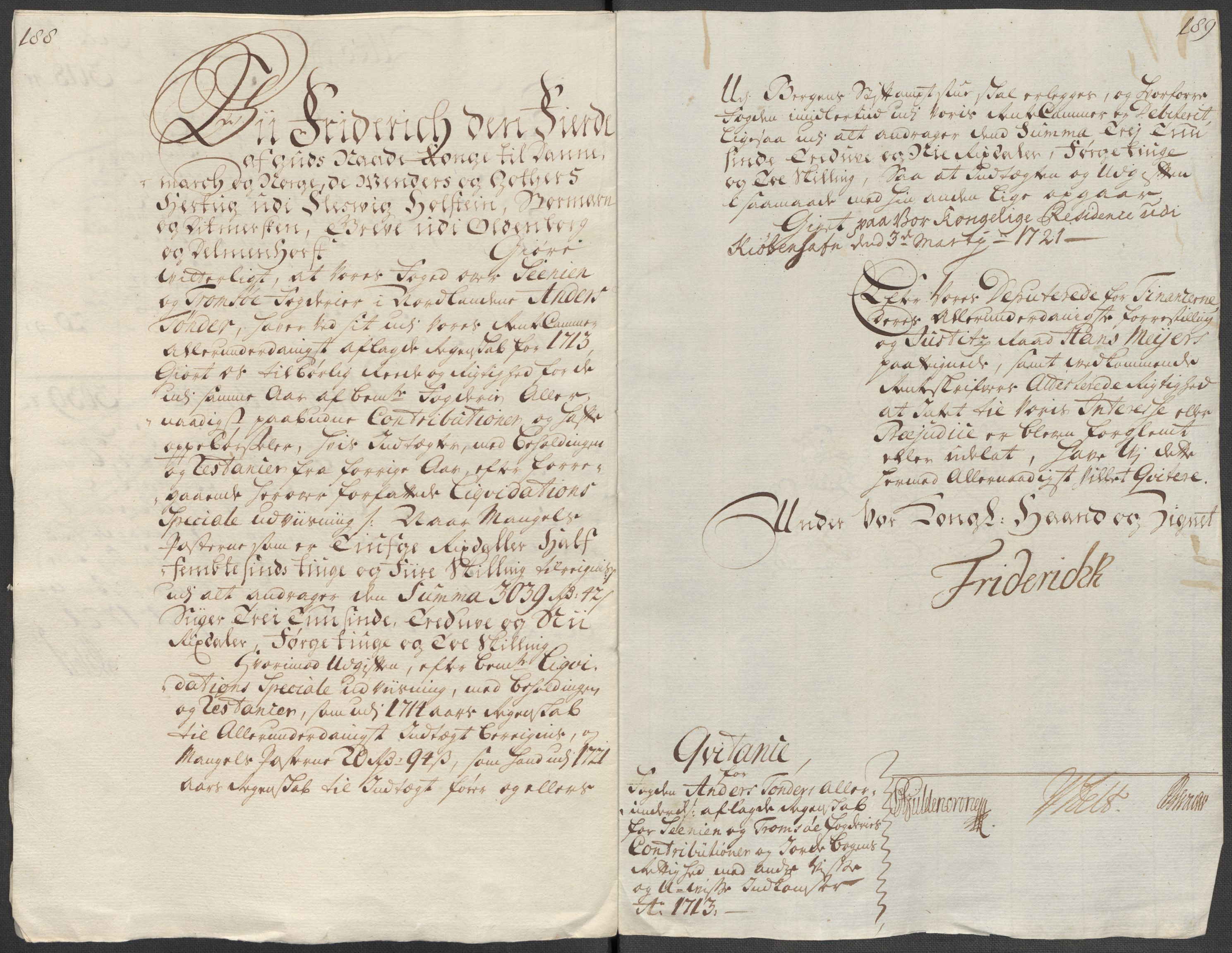 Rentekammeret inntil 1814, Reviderte regnskaper, Fogderegnskap, AV/RA-EA-4092/R68/L4759: Fogderegnskap Senja og Troms, 1713, p. 25