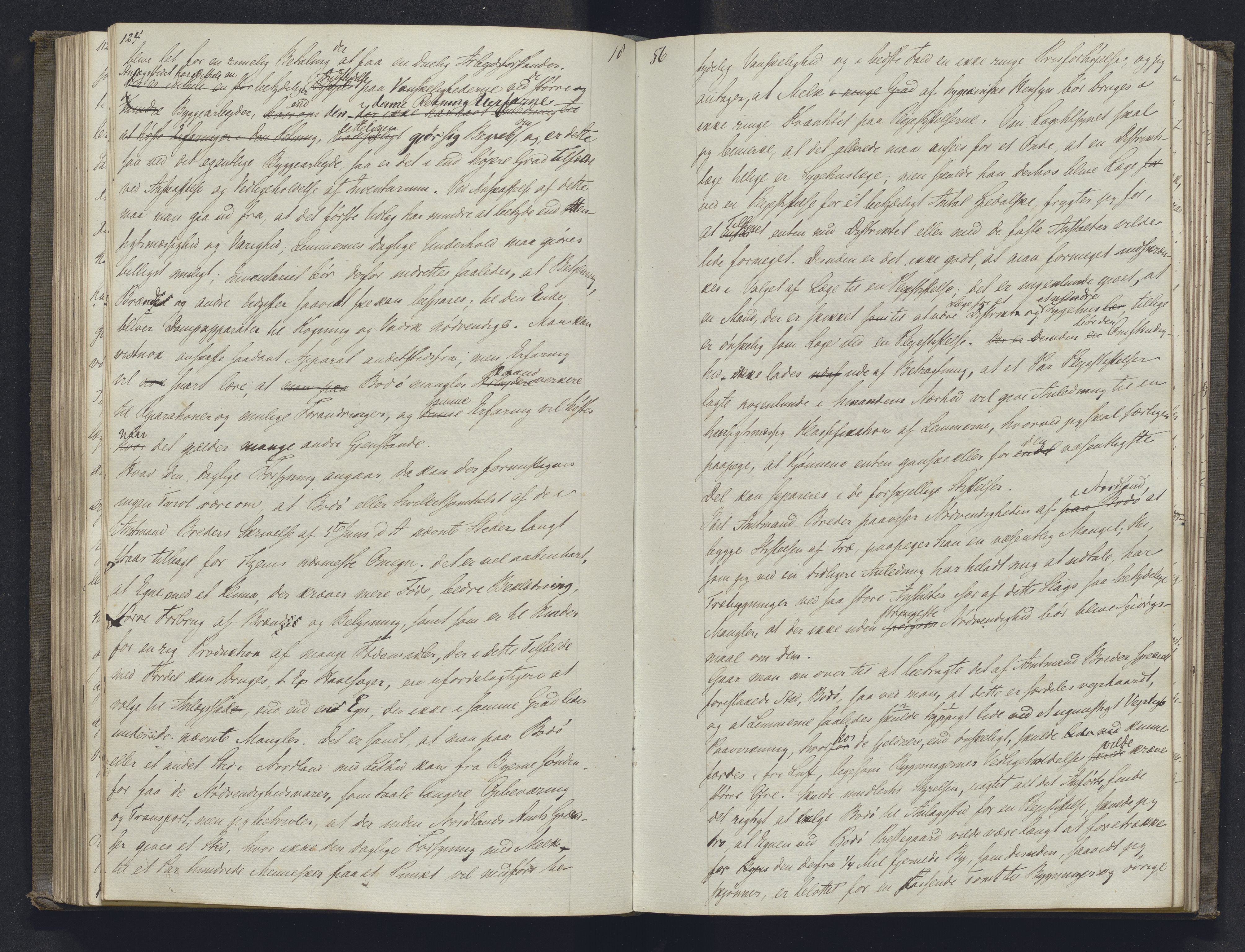 Lepraarkiver - Overlegen for den spedalske sykdom, AV/SAB-A-61001/B.b/L0001: Kopibok, 1854-1858, p. 124-125