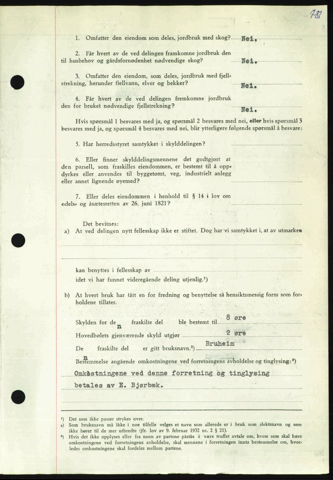 Nordmøre sorenskriveri, AV/SAT-A-4132/1/2/2Ca: Mortgage book no. A106, 1947-1947, Diary no: : 2660/1947