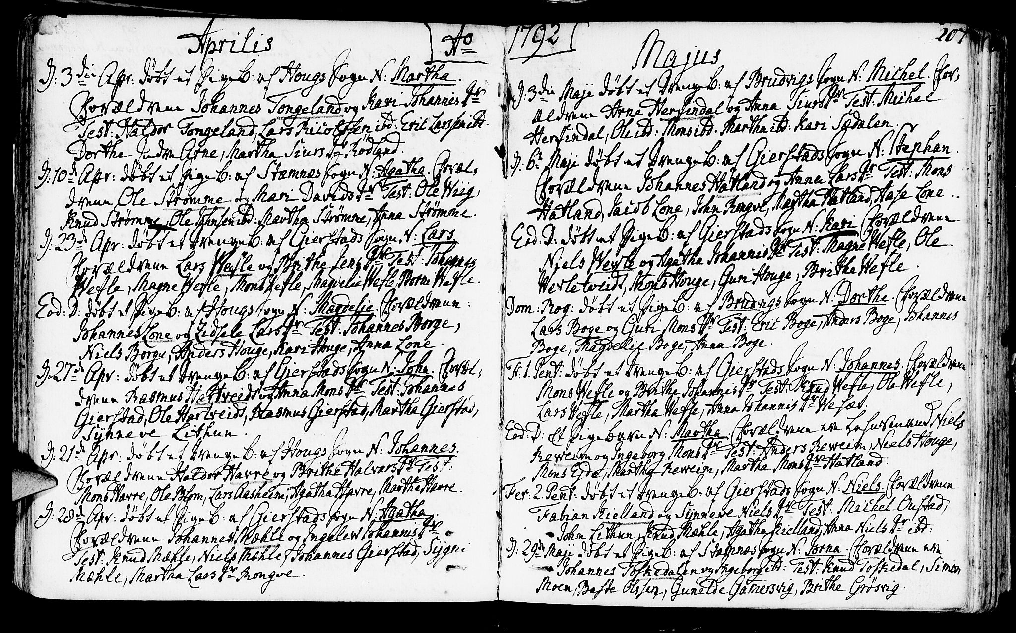 Haus sokneprestembete, AV/SAB-A-75601/H/Haa: Parish register (official) no. A 10, 1782-1796, p. 207