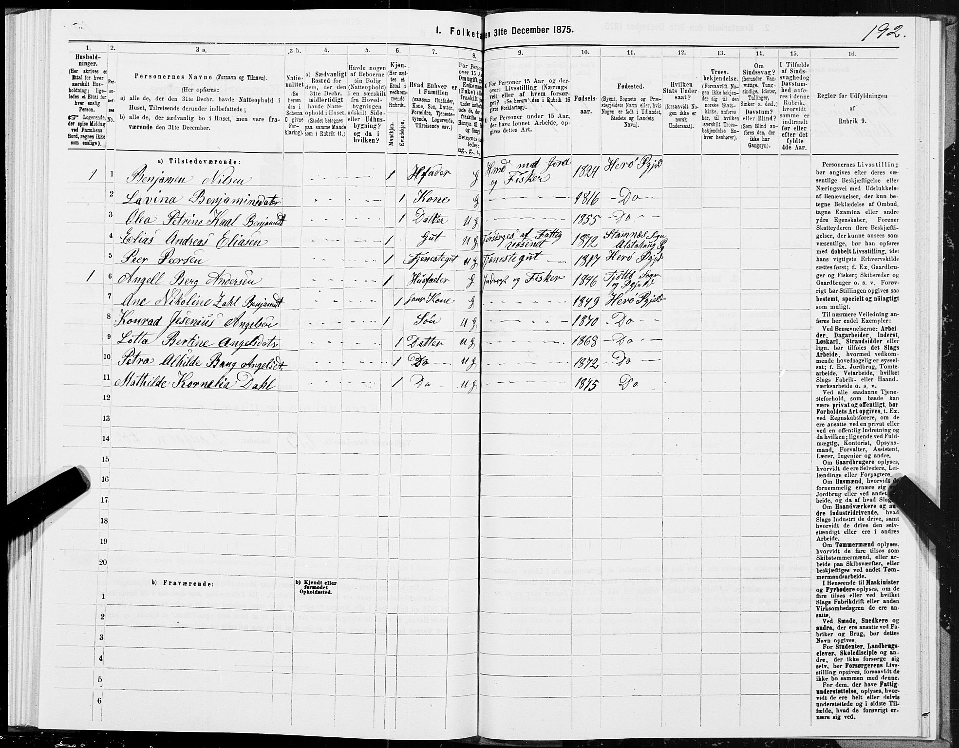 SAT, 1875 census for 1818P Herøy, 1875, p. 4192