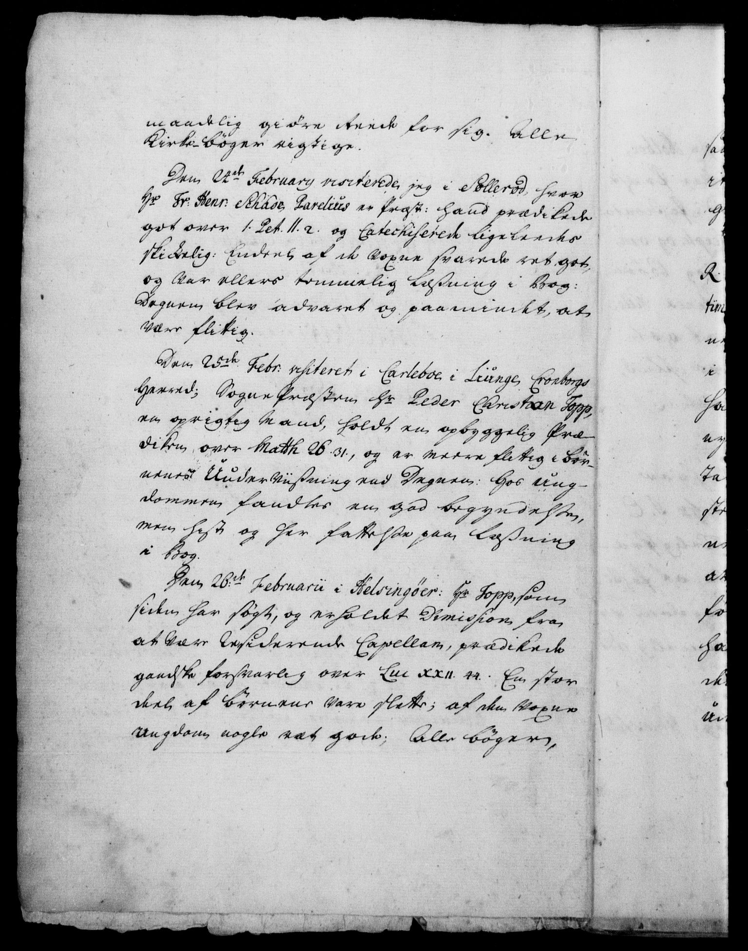 Generalkirkeinspektionskollegiet, DRA/A-0008/F4-11/F4-11-01: Indsendte visitationsberetninger fra biskopperne i Danmark: Sjællands, Fyns og Ålborg Stift, 1738-1791