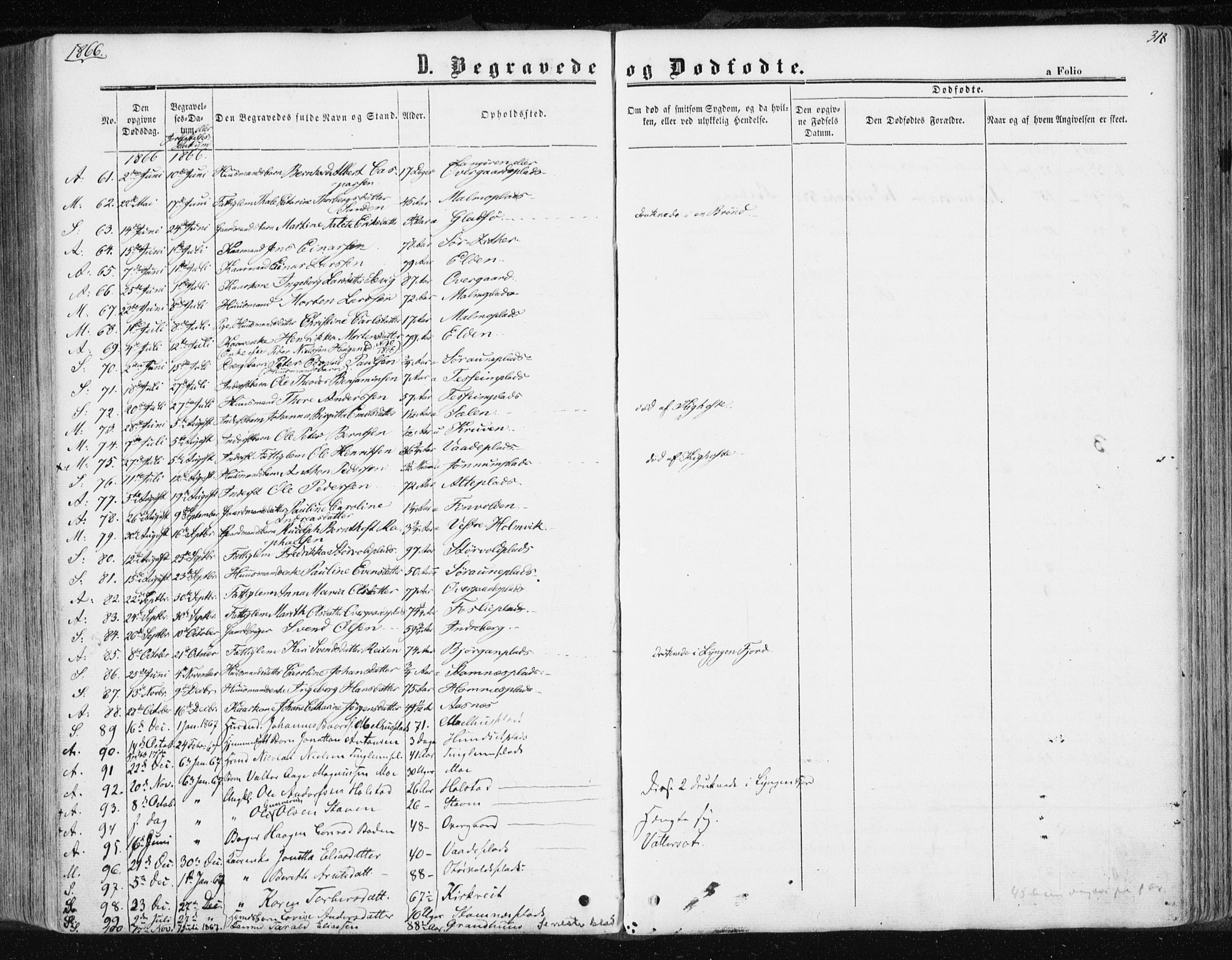 Ministerialprotokoller, klokkerbøker og fødselsregistre - Nord-Trøndelag, SAT/A-1458/741/L0394: Parish register (official) no. 741A08, 1864-1877, p. 318