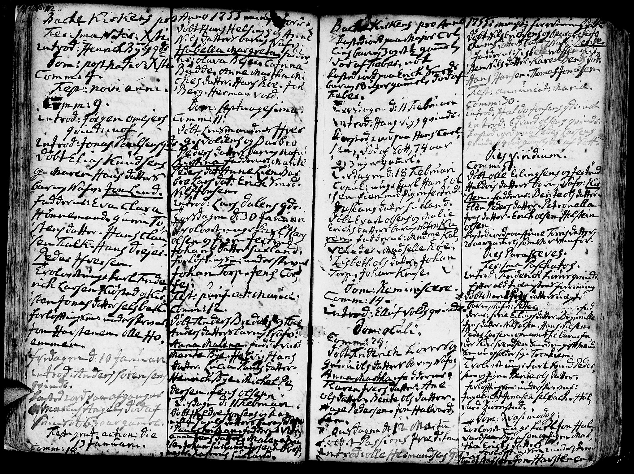 Ministerialprotokoller, klokkerbøker og fødselsregistre - Sør-Trøndelag, SAT/A-1456/606/L0276: Parish register (official) no. 606A01 /2, 1727-1779, p. 112-113