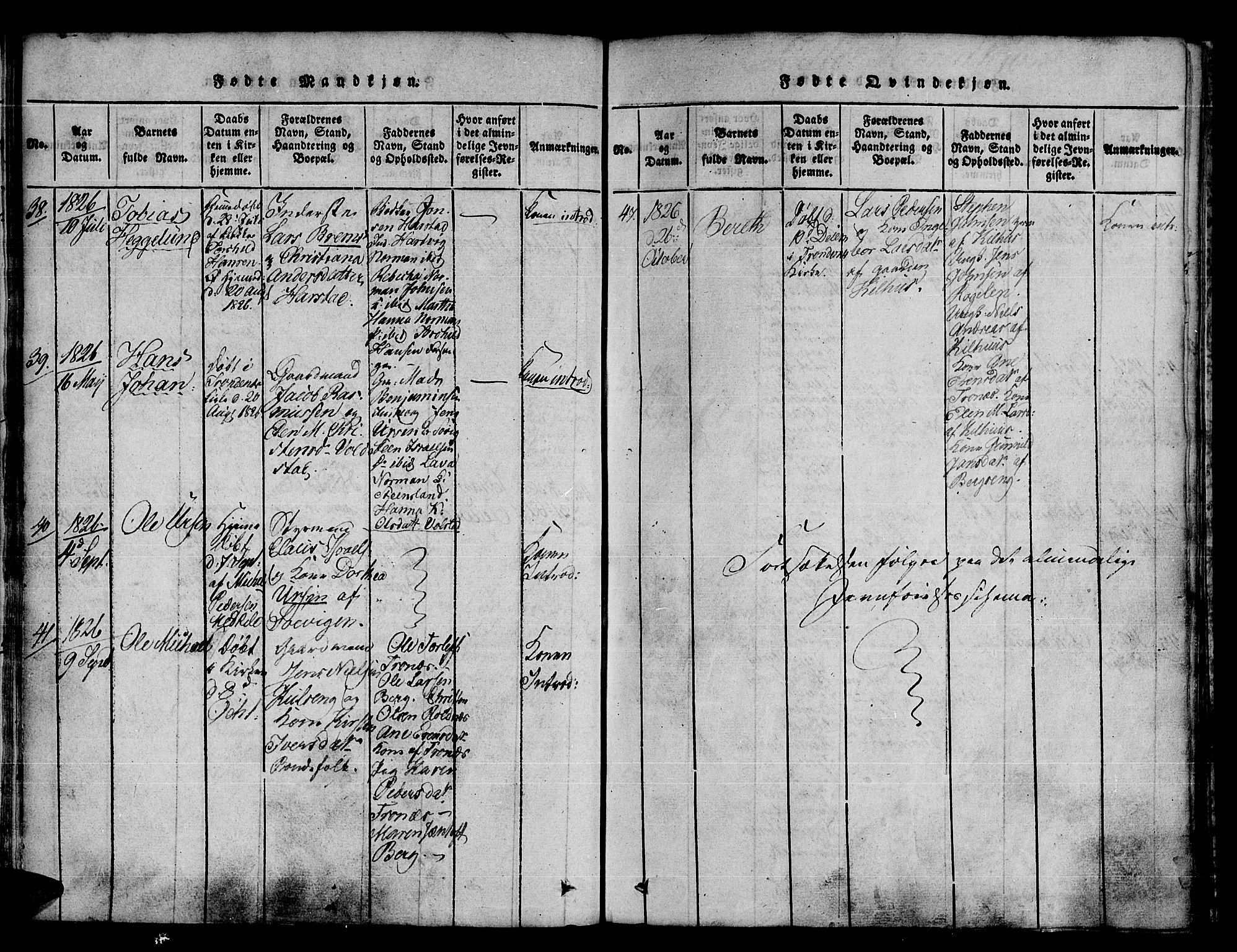 Trondenes sokneprestkontor, AV/SATØ-S-1319/H/Ha/L0006kirke: Parish register (official) no. 6, 1821-1827